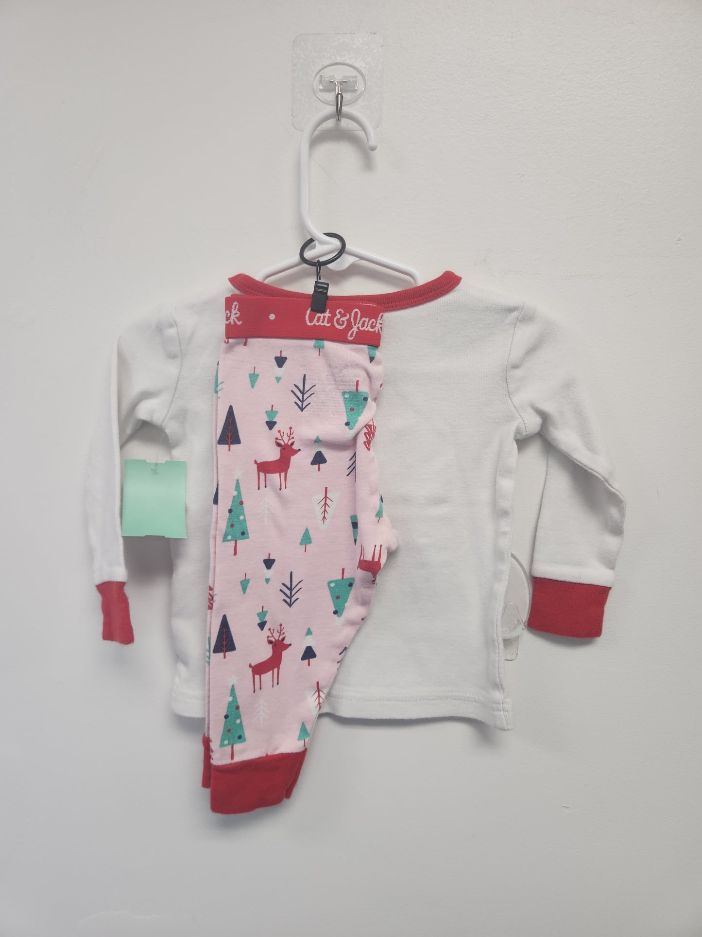 White/Pink/Red Christmas Cat & Jack Pjs, 12M G