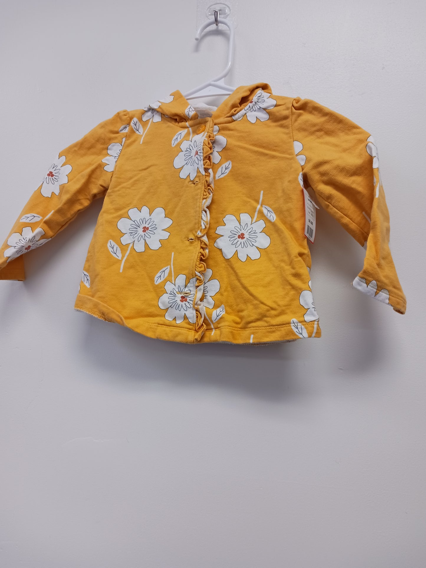 Yellow/White Flowers Carters Jacket, 24M G