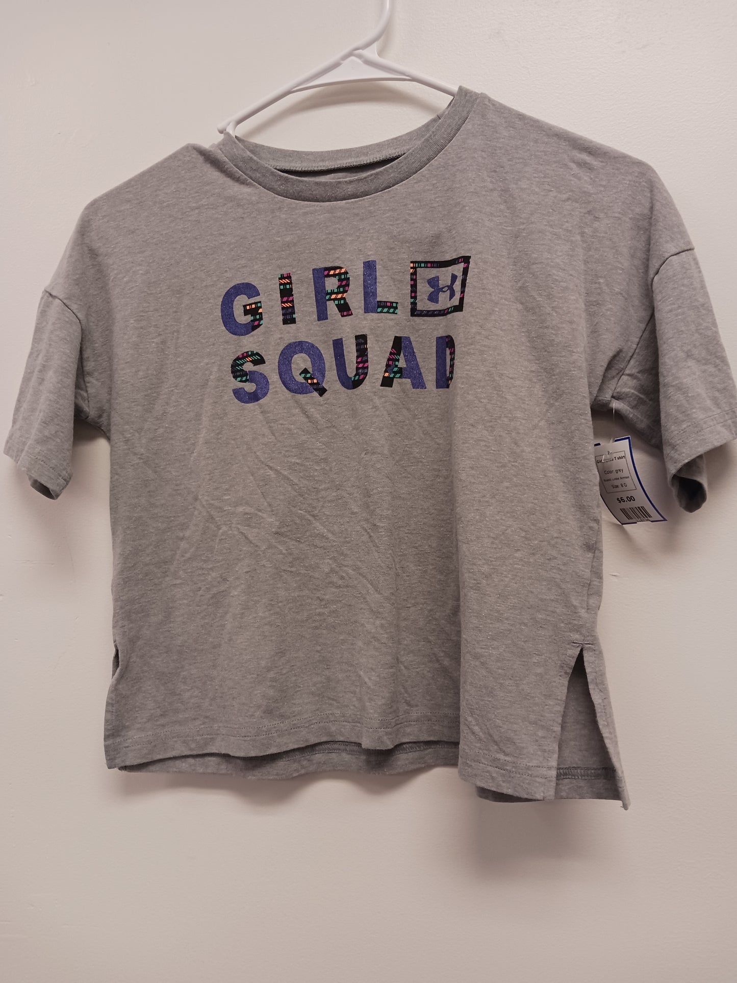 grey Under Armour Girl Squad T shirt, 8 G