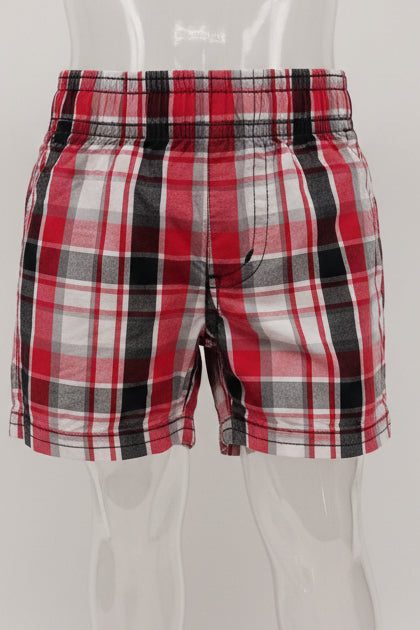 red/black Garanimals Plaid Shorts 3-6m, 3M B
