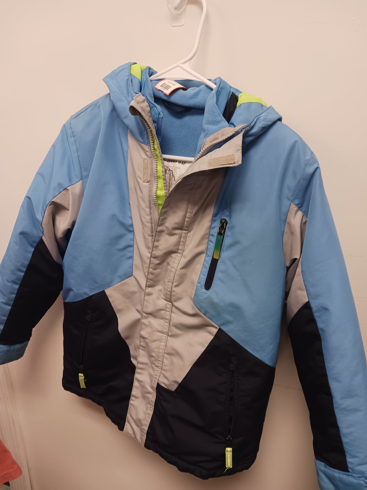 grey/blue Champion Winter Coat w/zipout Lining, 8-10 B