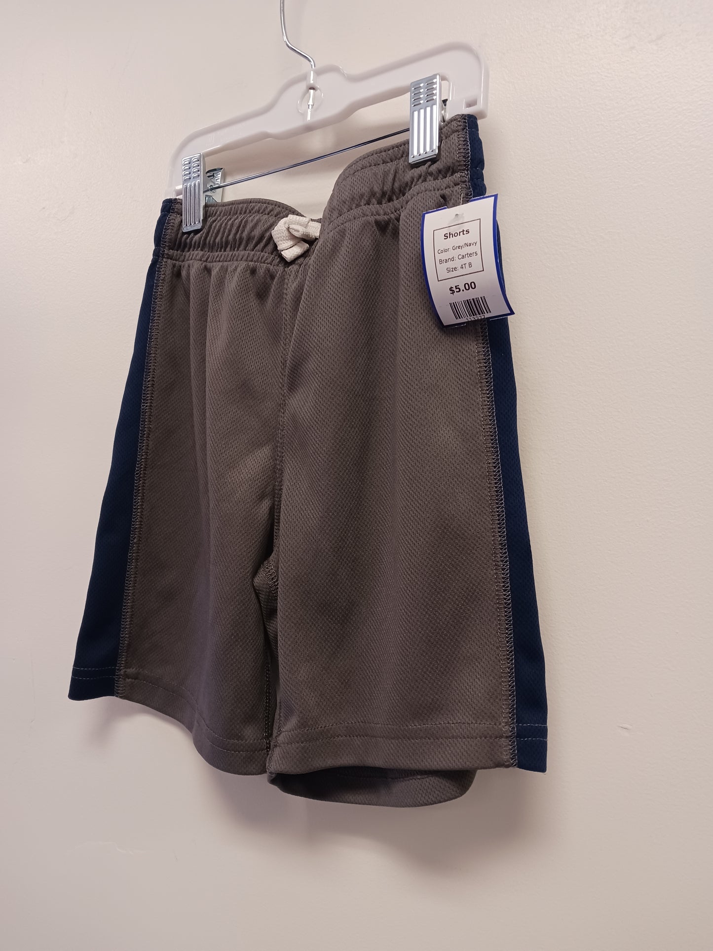 Grey/Navy Carters Shorts, 4T B