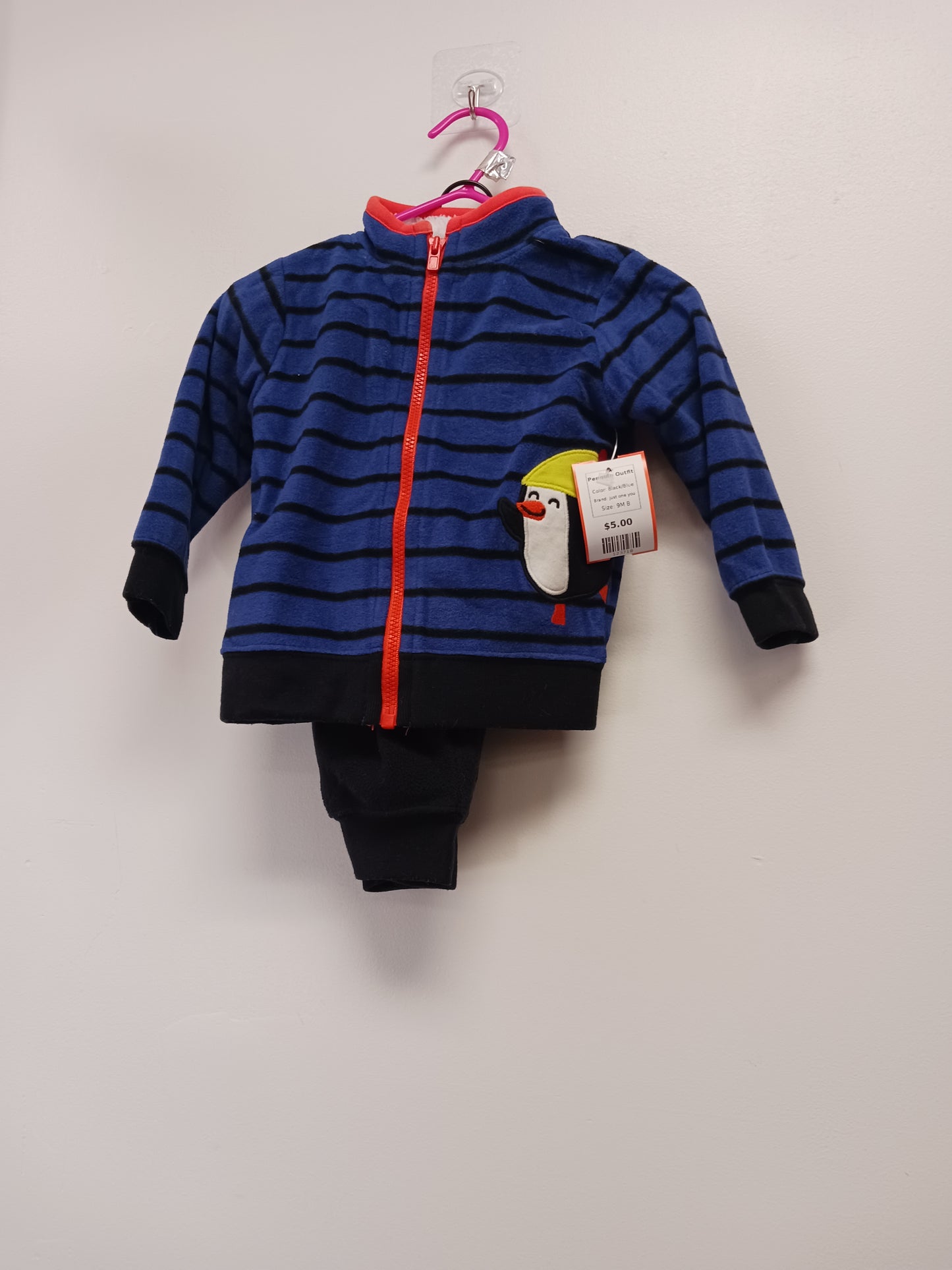 Black/Blue just one you Penquin Outfit, 9M B