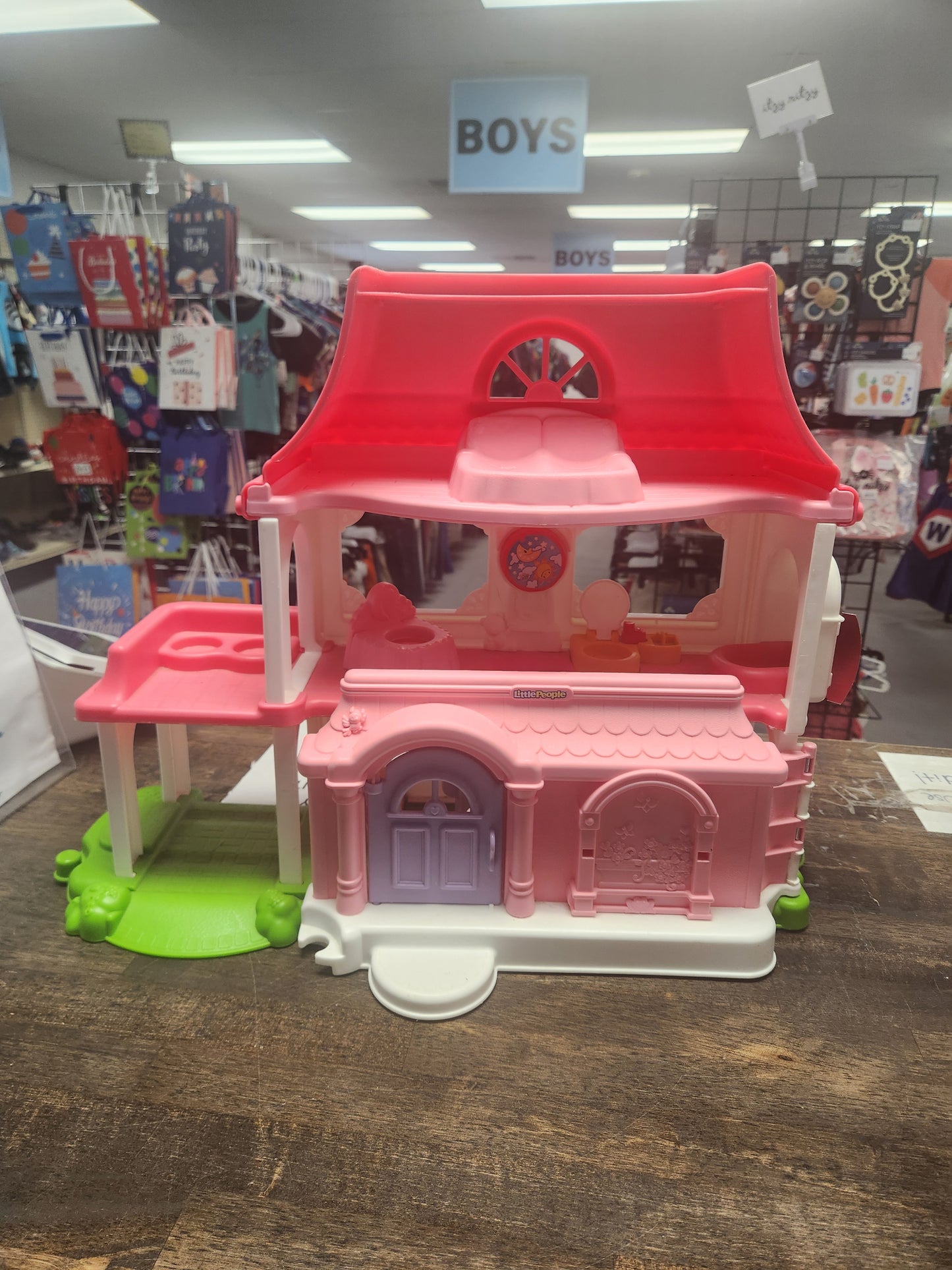 Pink/White Fisher Price Little People Play House