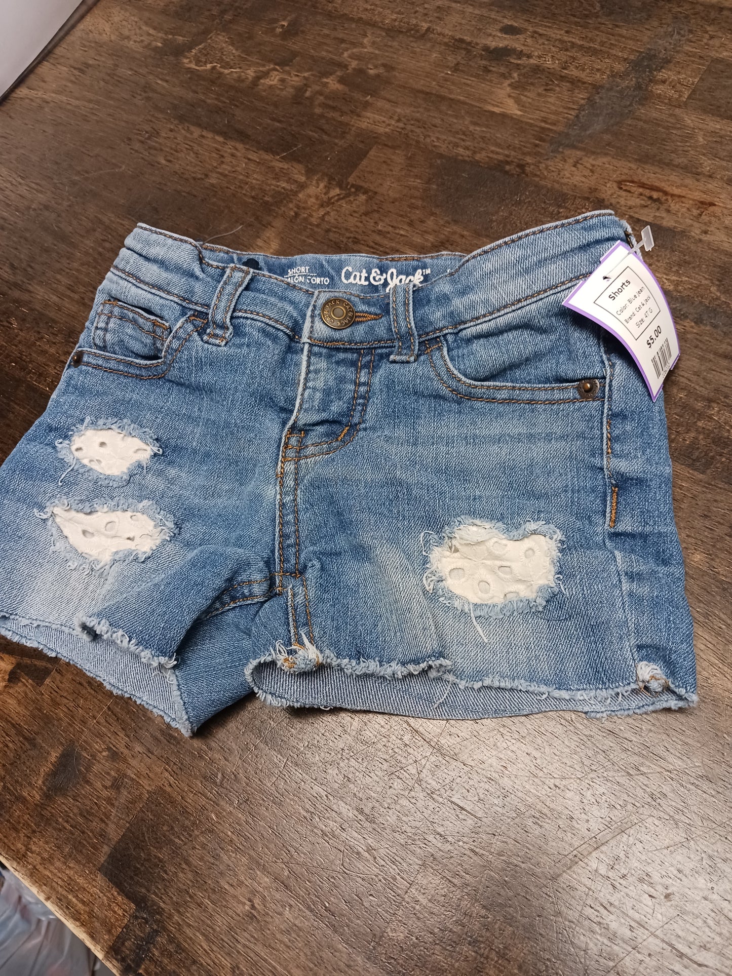 Blue Jean Cat & Jack Shorts, 4T G