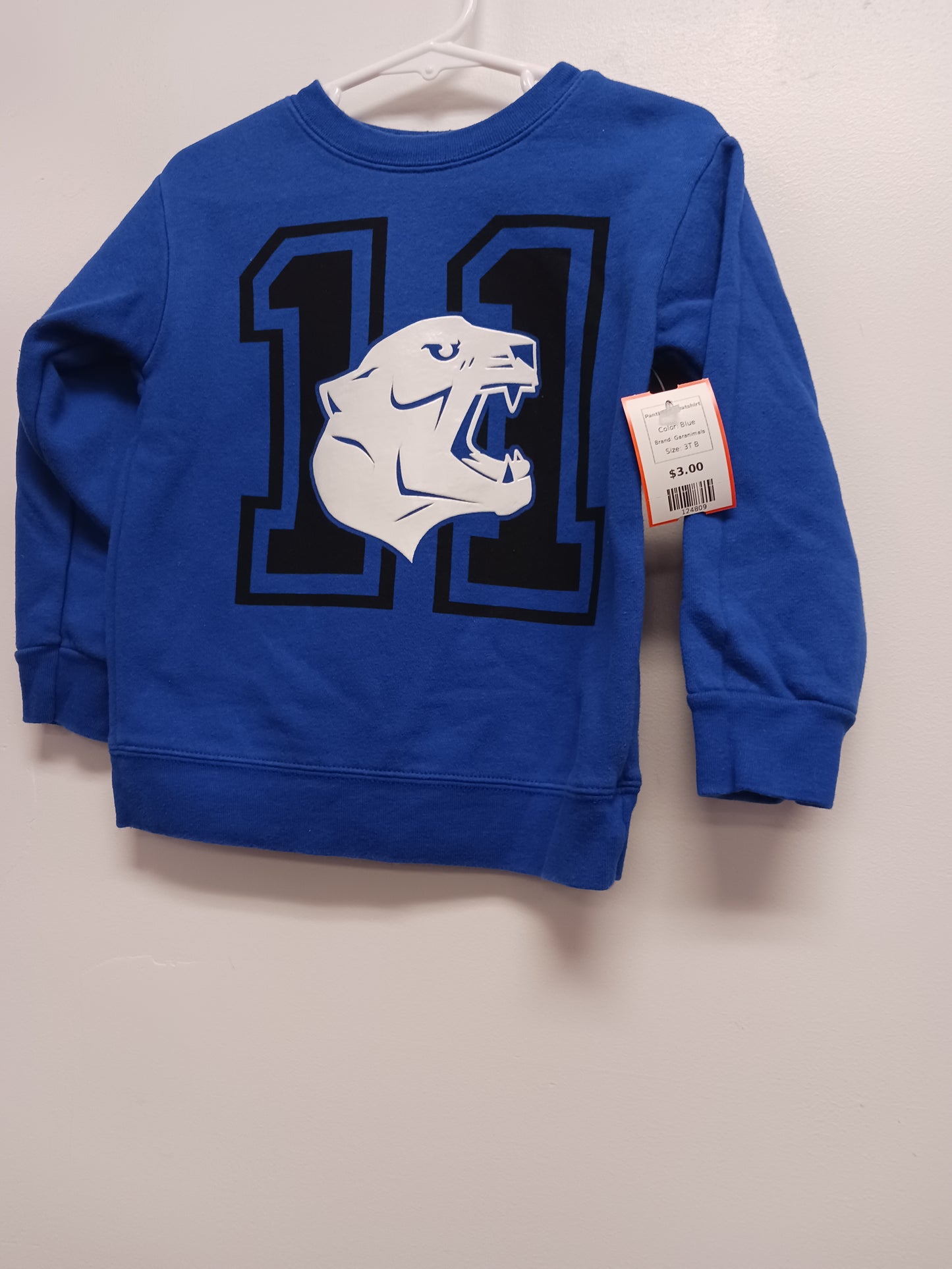 Blue Garanimals Panther Sweatshirt, 3T B