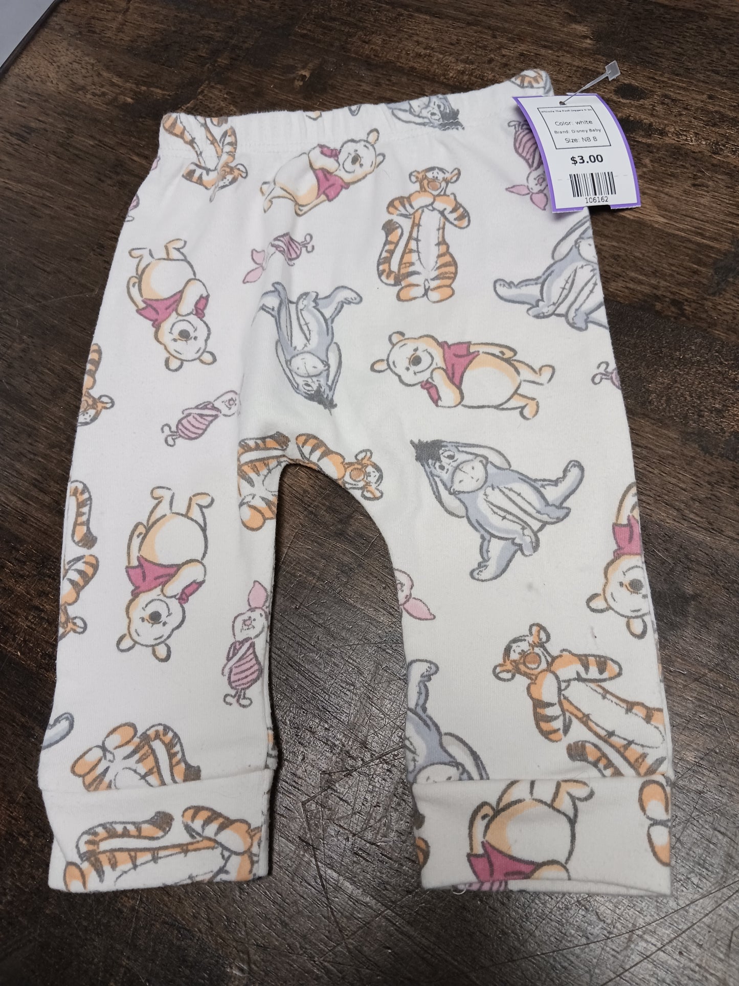 white Disney Baby Whinnie The Pooh Joggers 0-3m, NB B