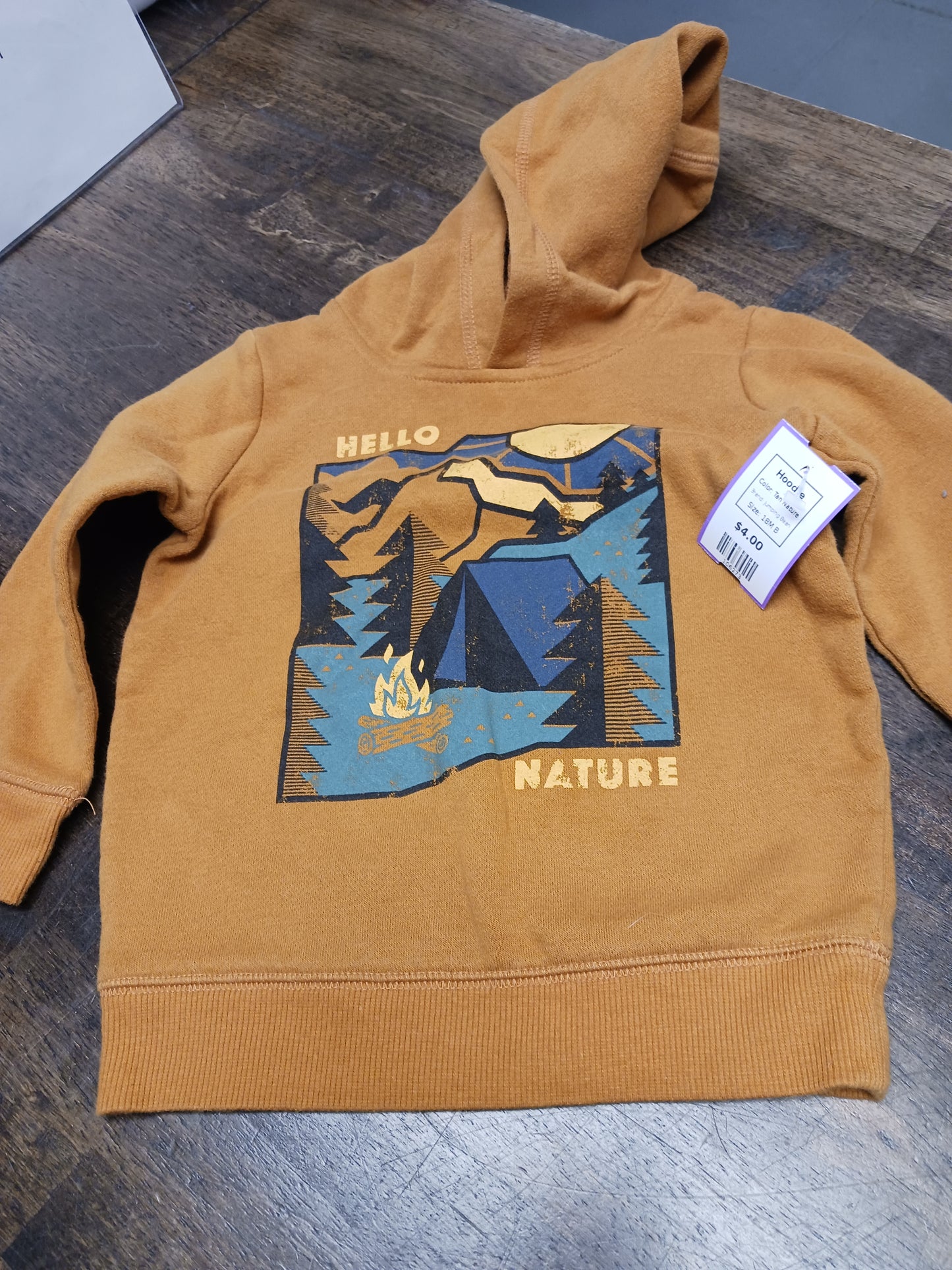 Tan Nature Jumping Bean Hoodie, 18M B