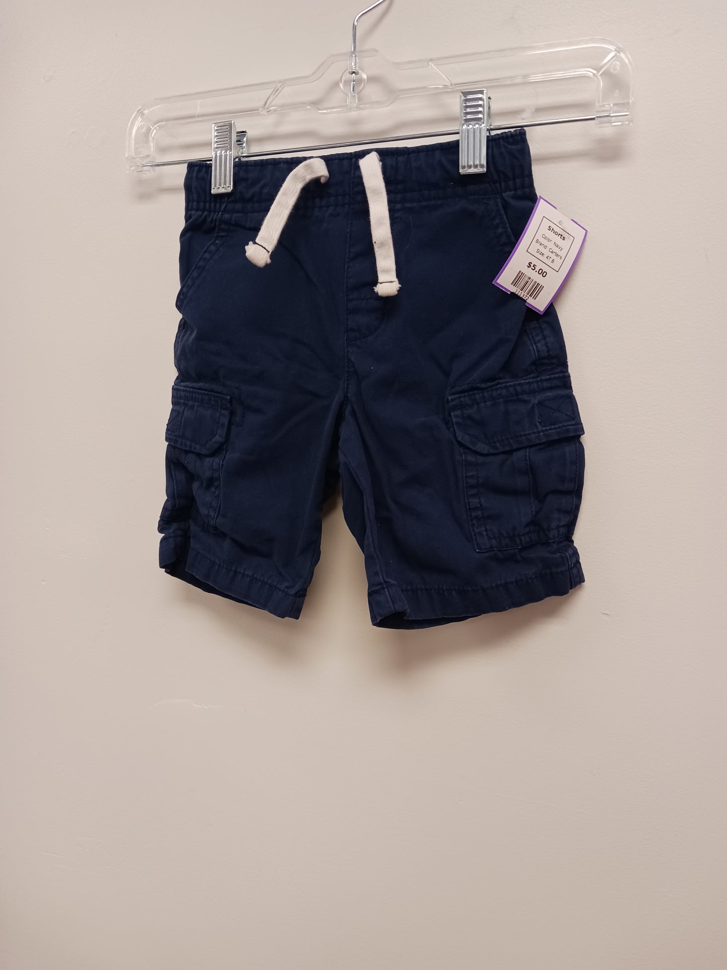 Navy Carters Shorts, 4T B