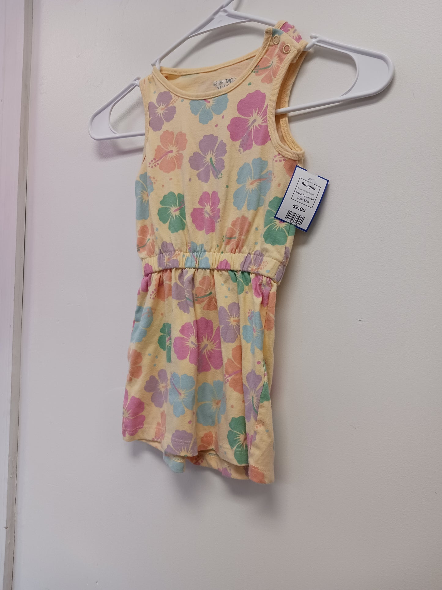 Yellow/Colorful Garanimals Romper, 3T G