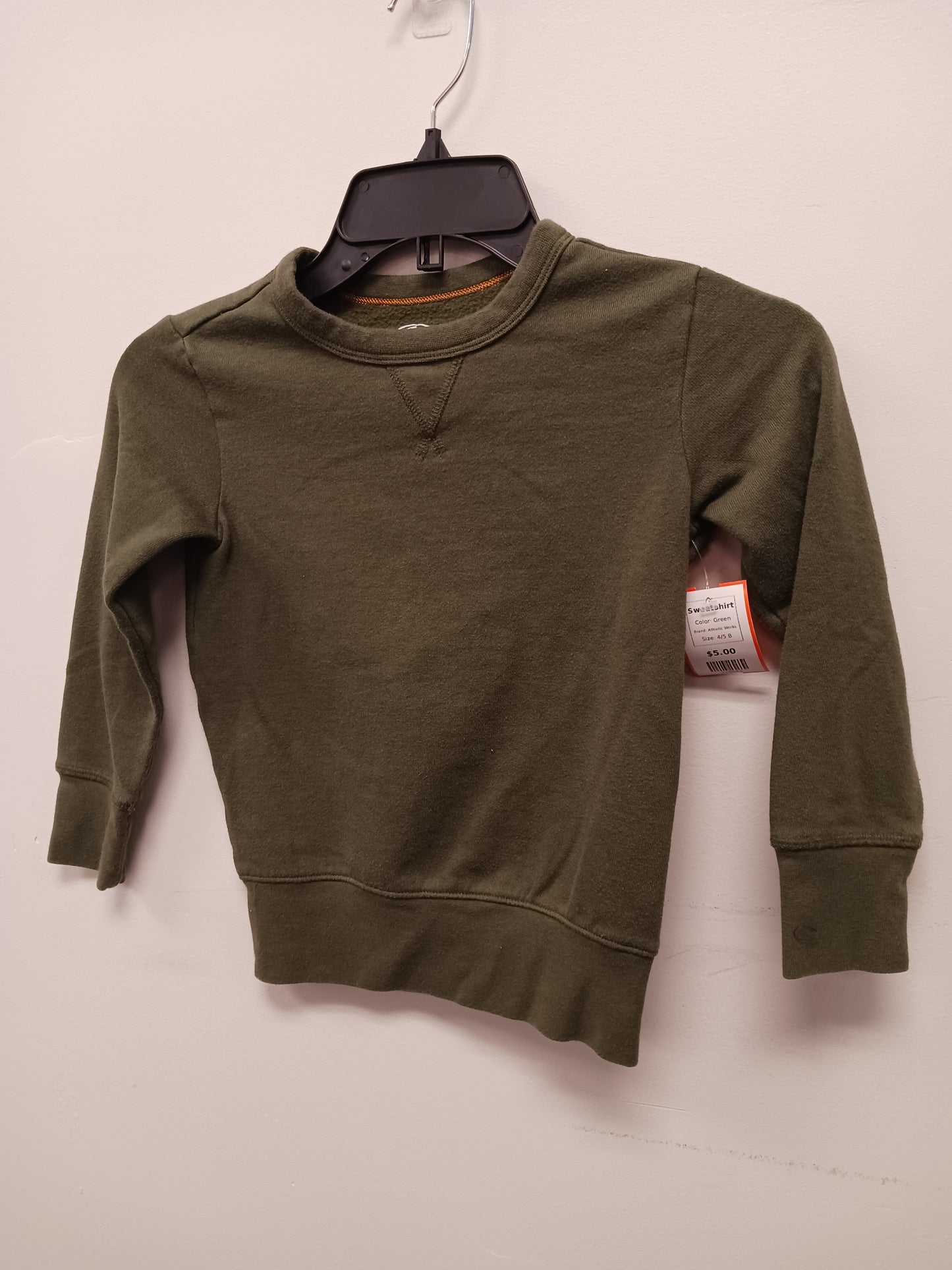 Green Athletic Works Sweatshirt, 4/5 B