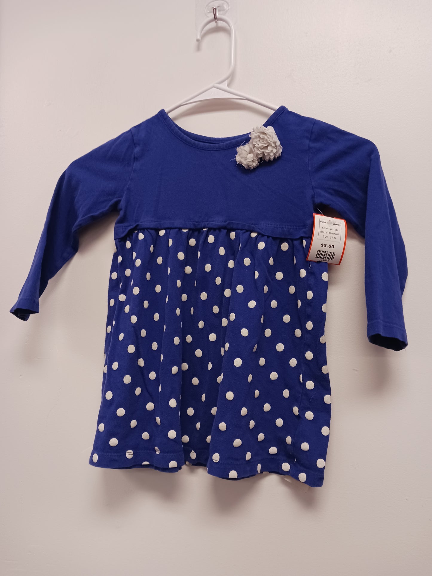 purple OshKosh Poka Dot Dress, 3T G