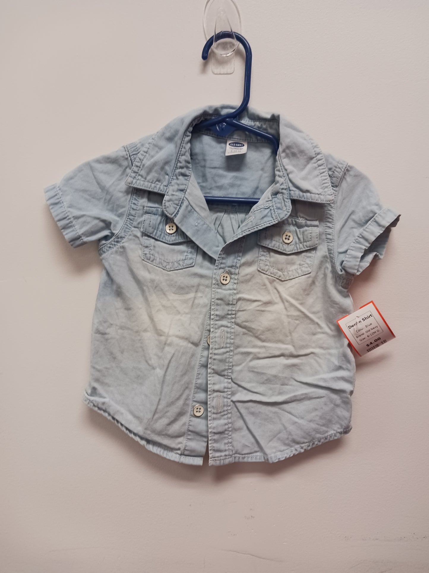 Blue Old Navy Denim Shirt, 6-12M G