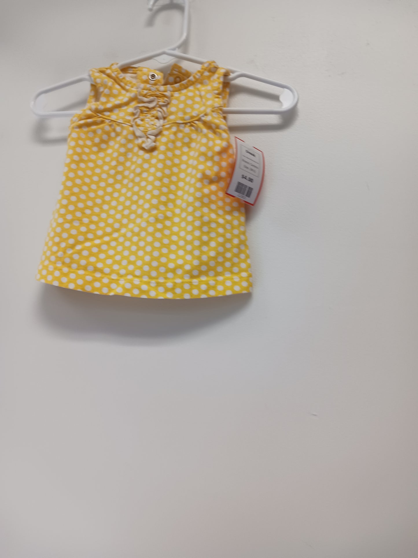 Yellow/White Polka Dot Carters Dress, 3M G