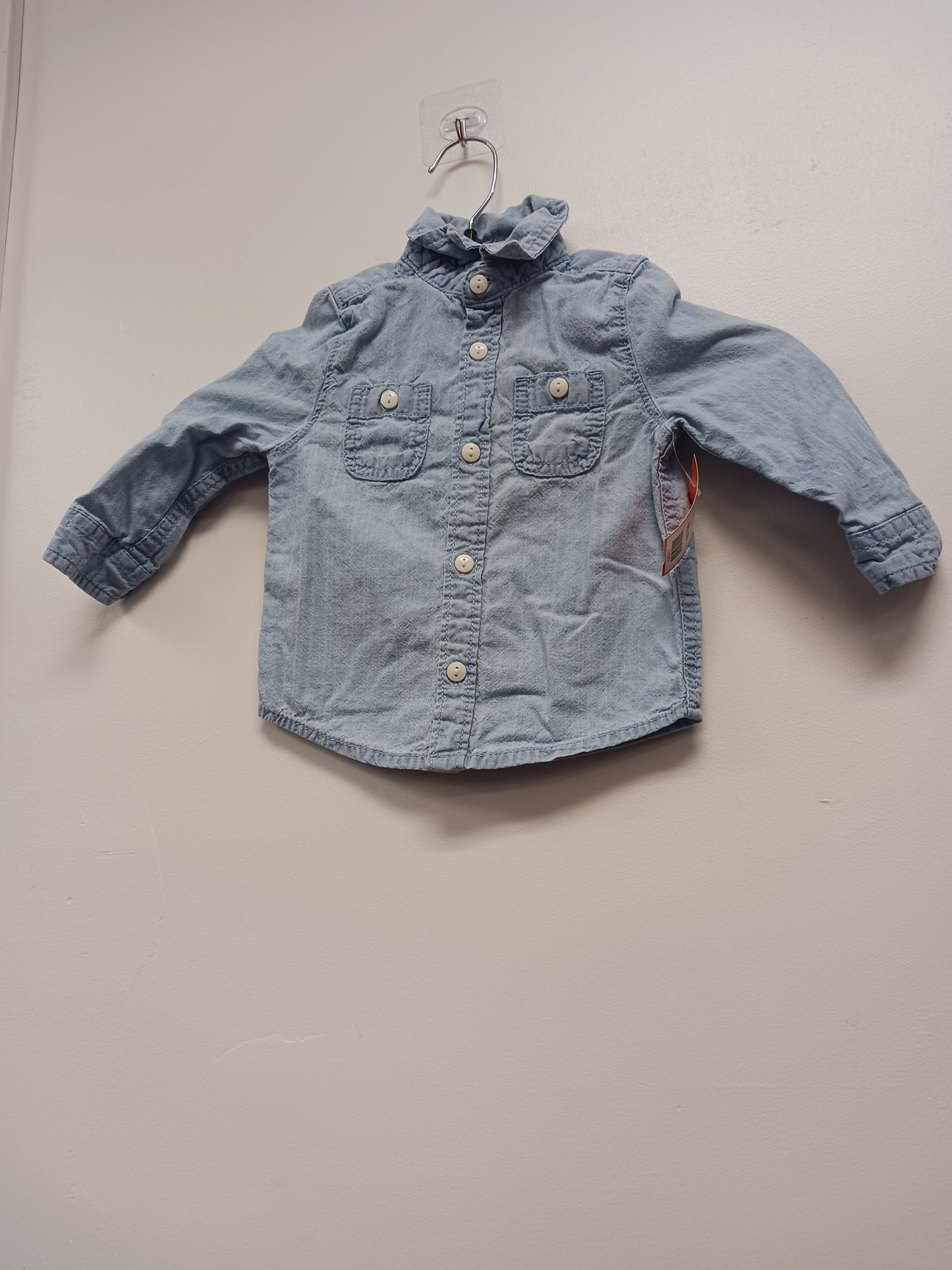 Denim OshKosh Longsleeve Button Up, 12M B
