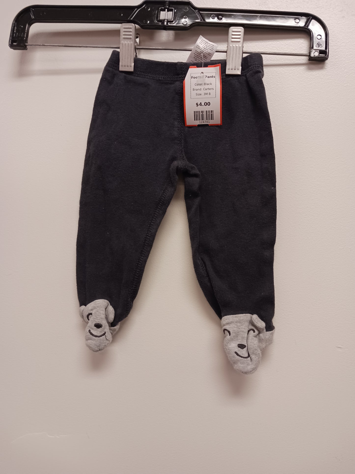 Black Carters Footed Pants, 3M B