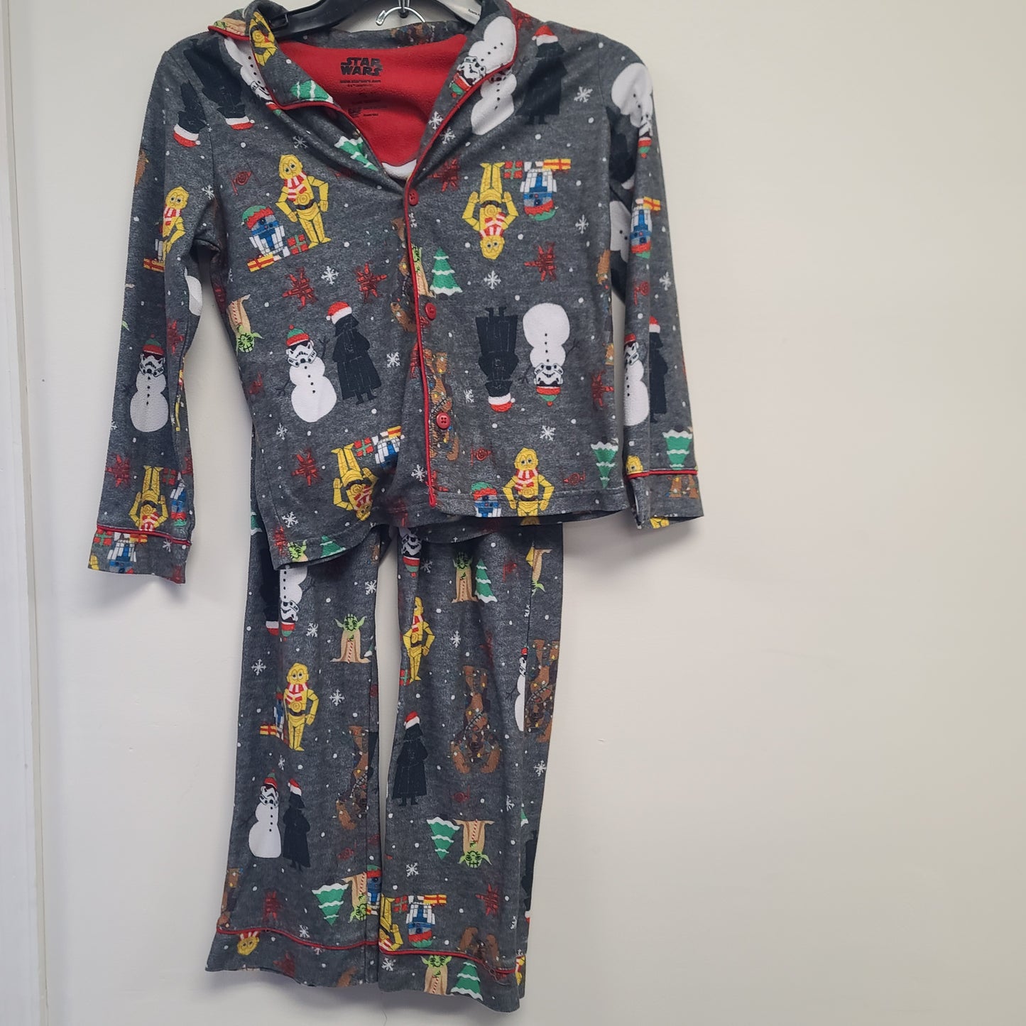 Grey Christmas Star Wars Pjs, 6 B