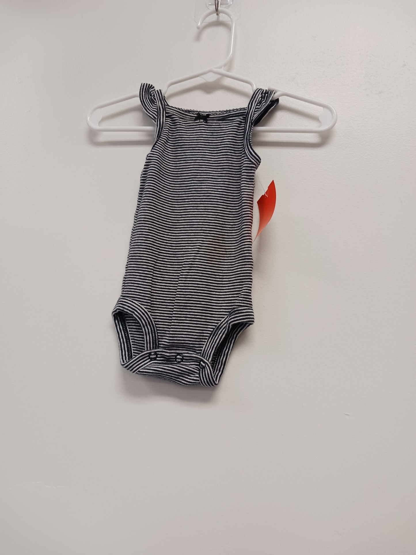 Black/White Striped Carters Tank Top Onesie, 3M G