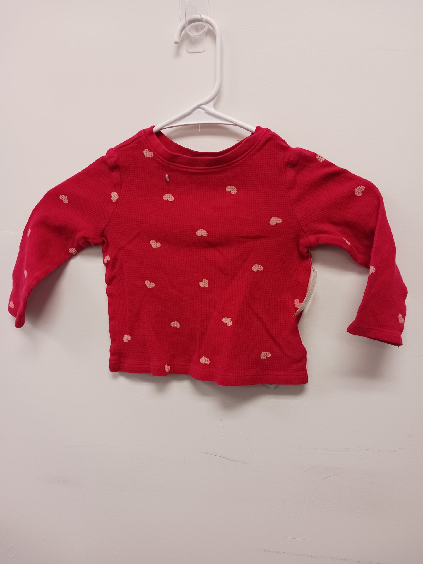 Red Old Navy Long Sleeve Heart Shirt, 2T G