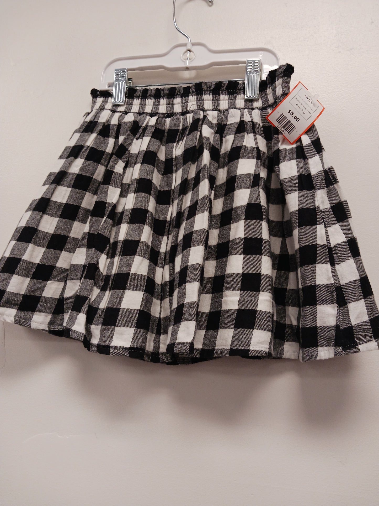 Black/White Plaid Jumping Bean Skirt, 7 G