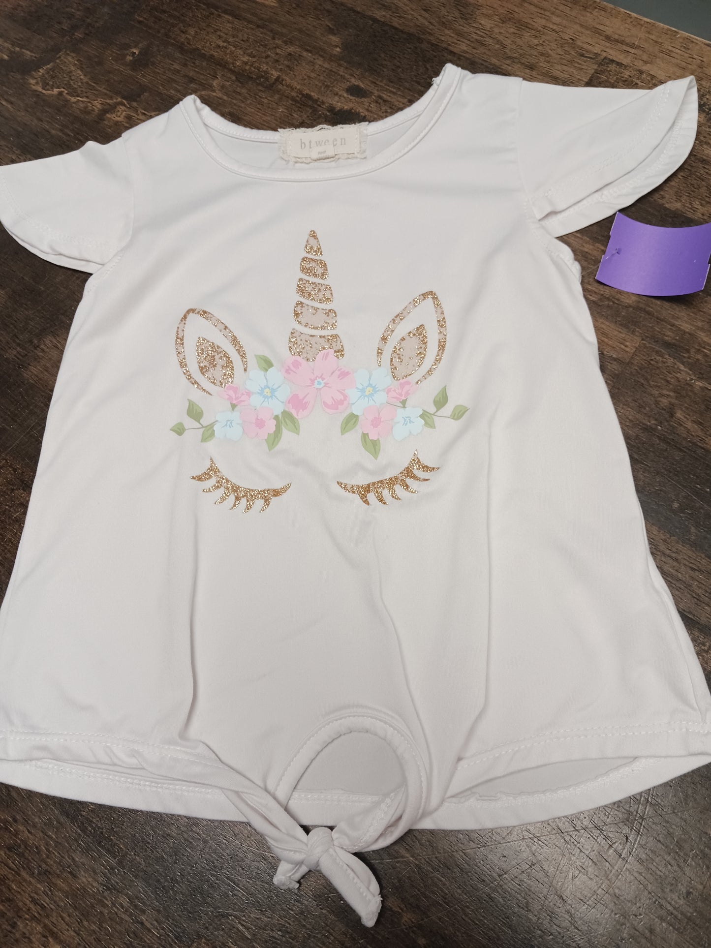 pink Btween Unicorn Shirt, 4T G
