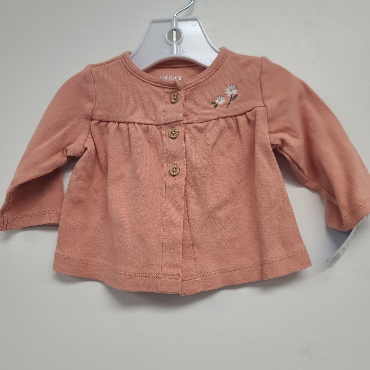 Pink Flower Carters Cardigan, 3M G