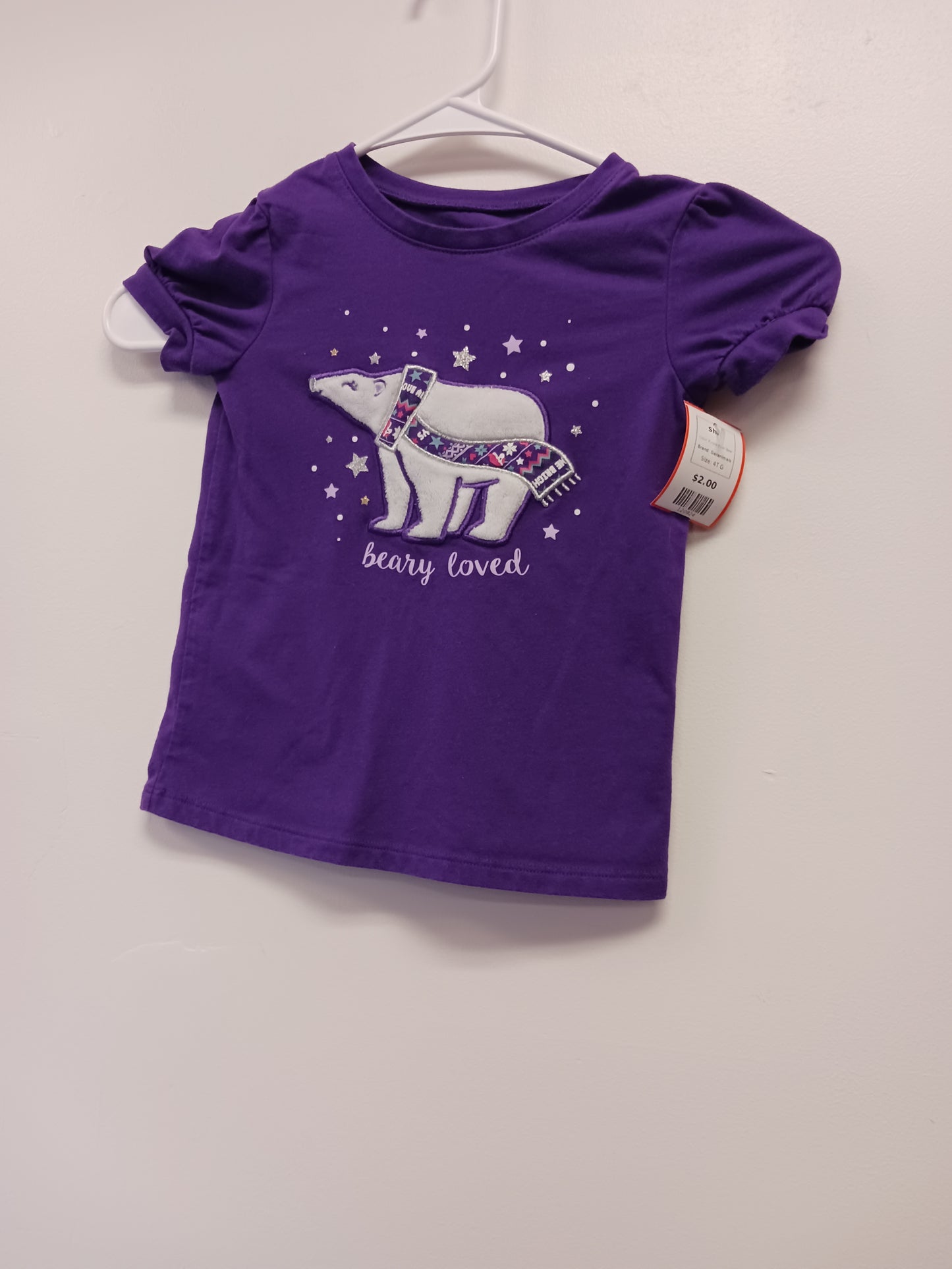 Purple Polar Bear Garanimals Shirt, 4T G
