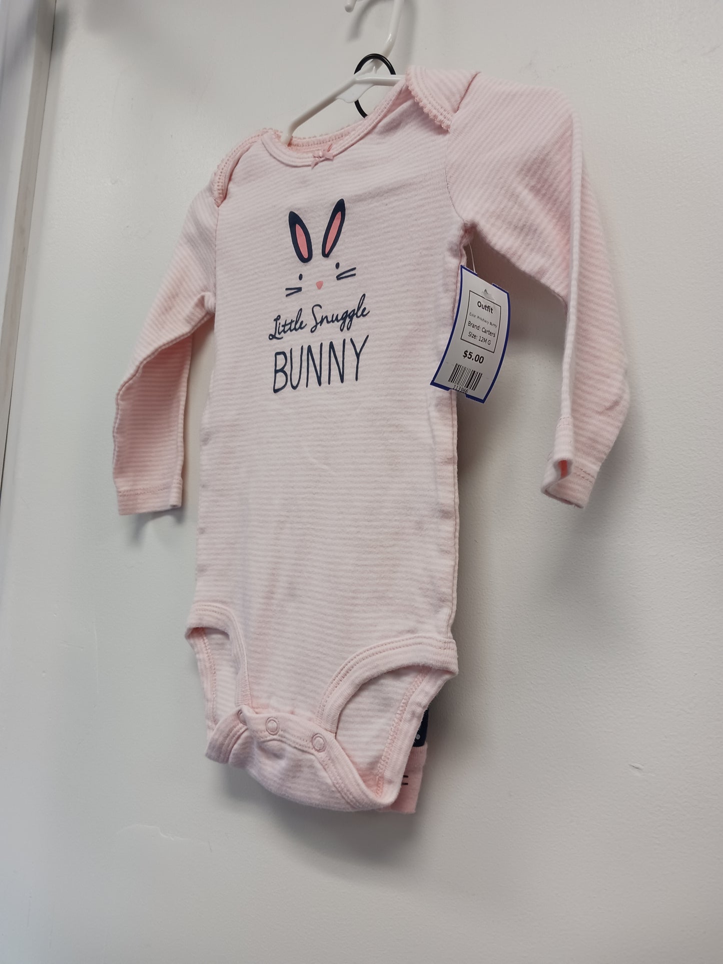 Pink/Navy Bunny Carters Outfit, 12M G