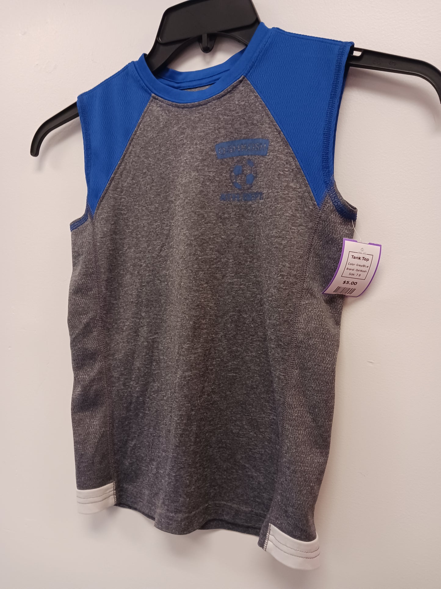 Grey/Blue OshKosh Tank Top, 7 B