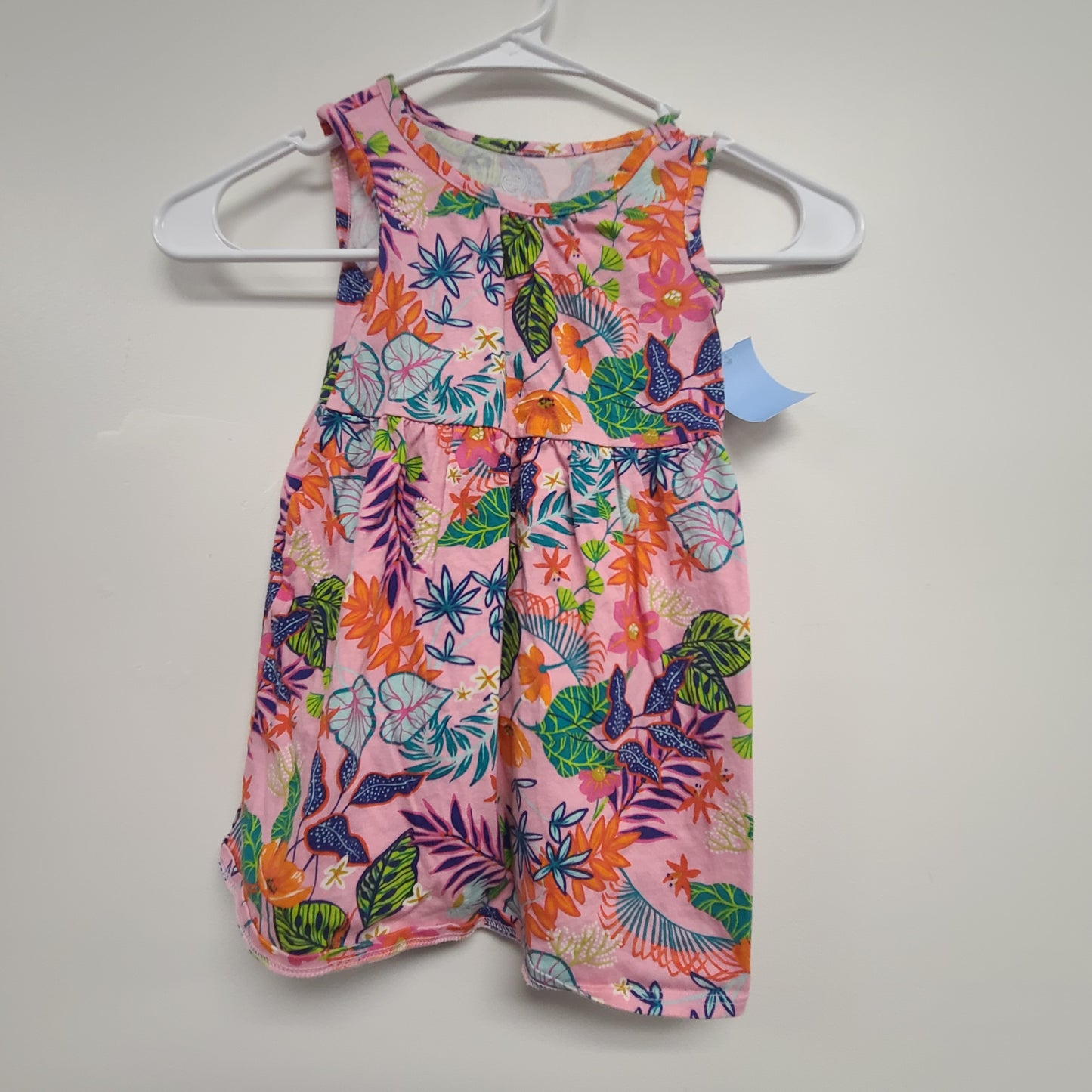 Pink/Colorful Flower Wonder Nation Dress, 2T G
