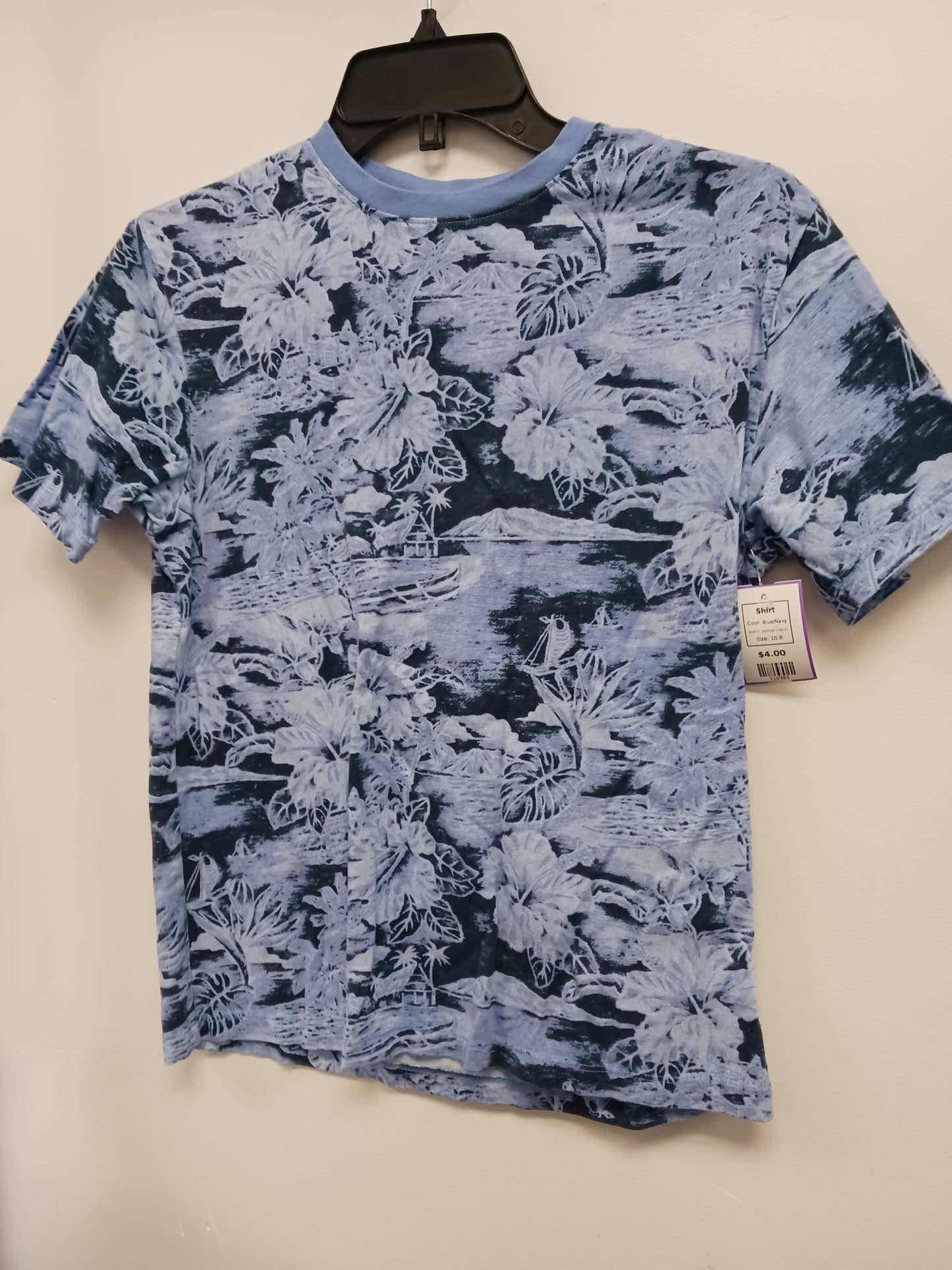 Blue/Navy Wonder Nation Shirt, 10 B