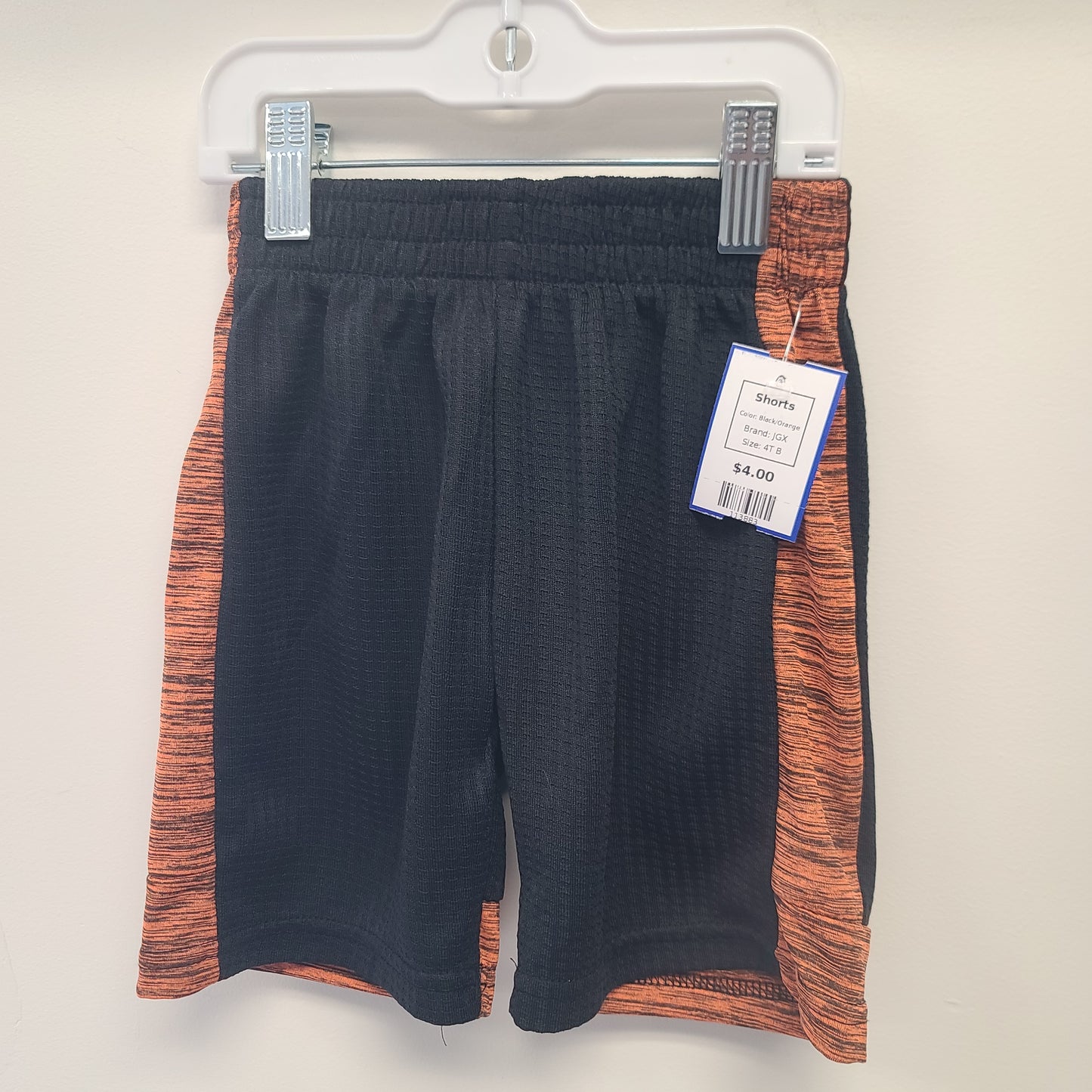 Black/Orange JGX Shorts, 4T B