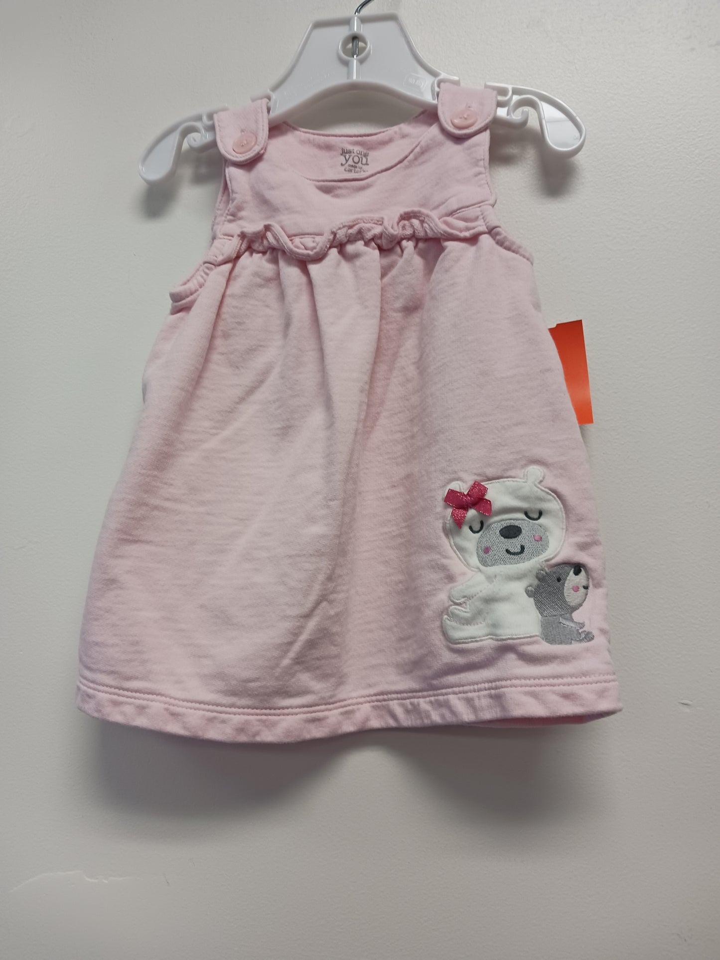 Pink Bear Carters Dress, 3M G