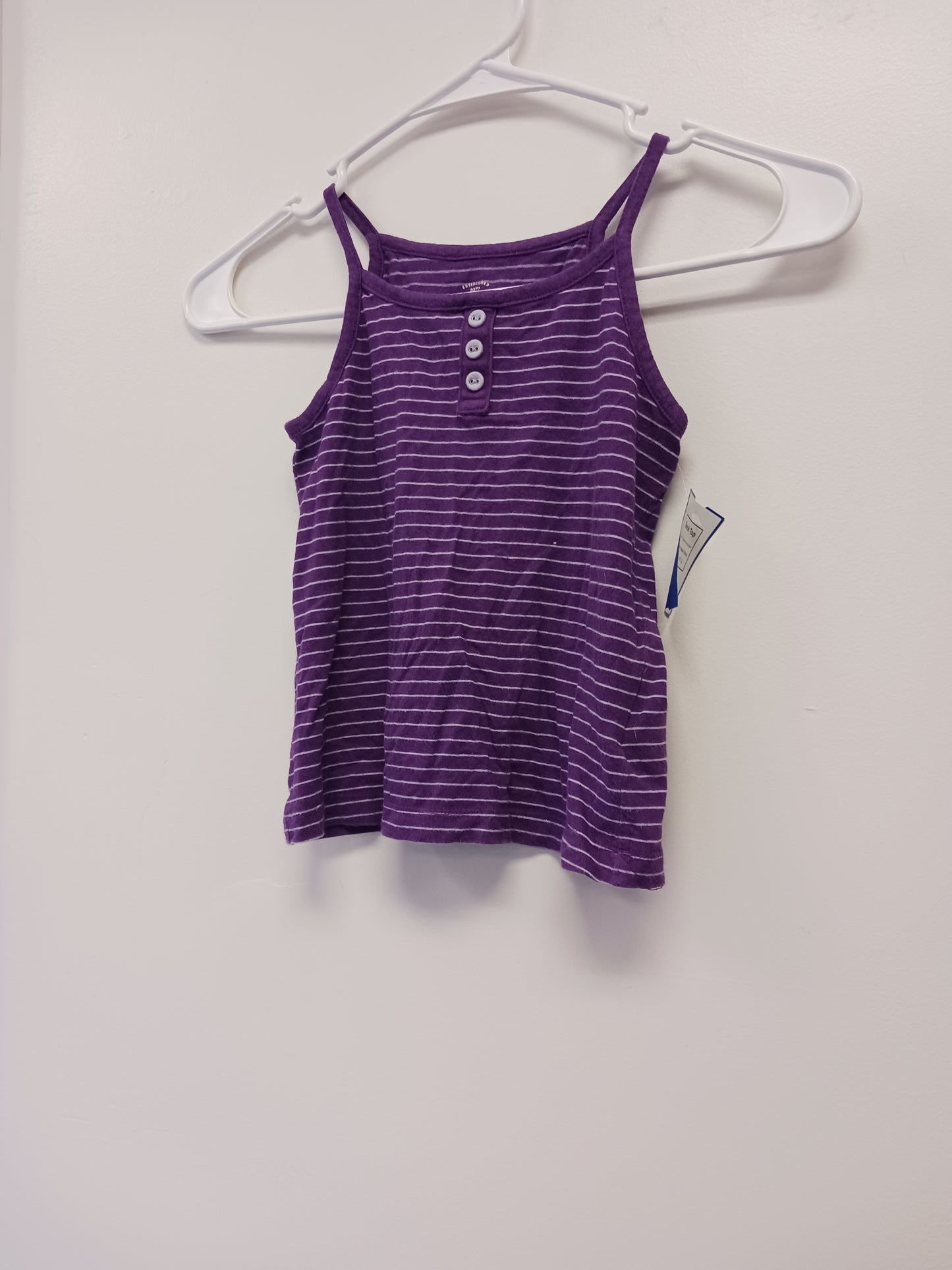 Purple/White Striped Faded Glory Tank Top, 4T G