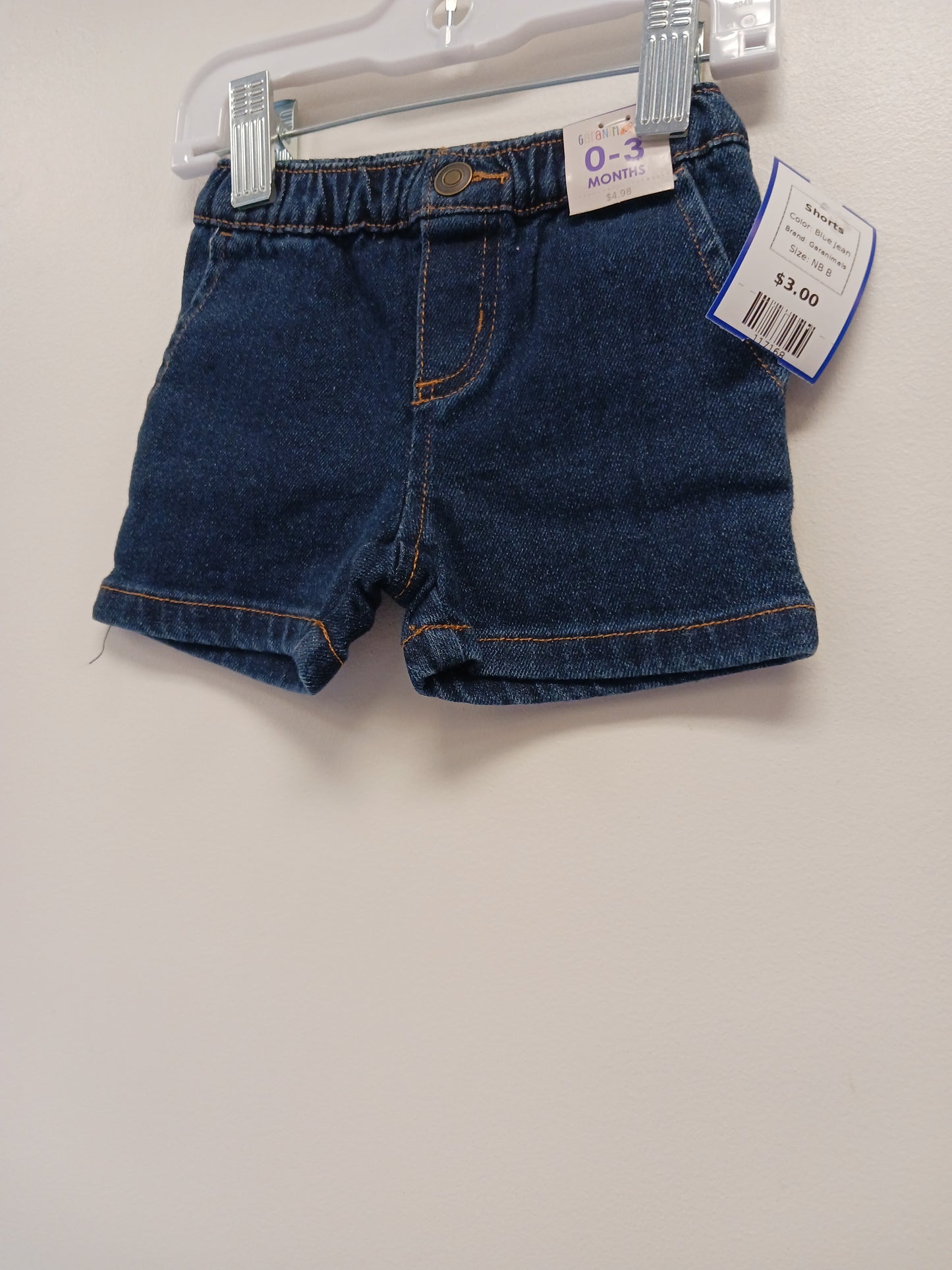 Blue Jean Garanimals Shorts, NB B