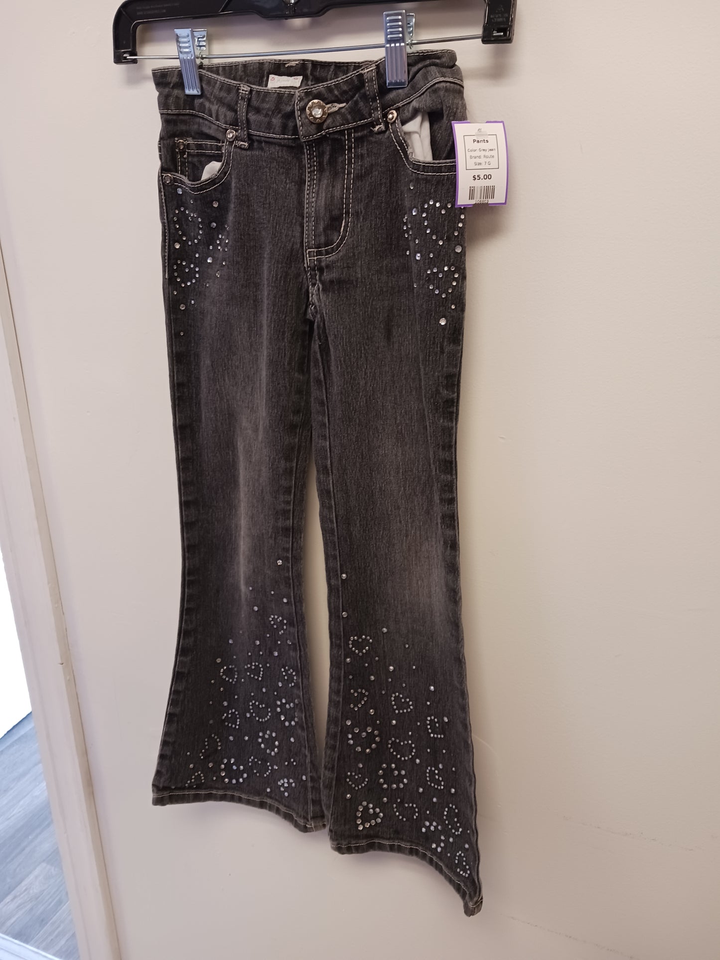 Grey Jean Route Pants, 7 G