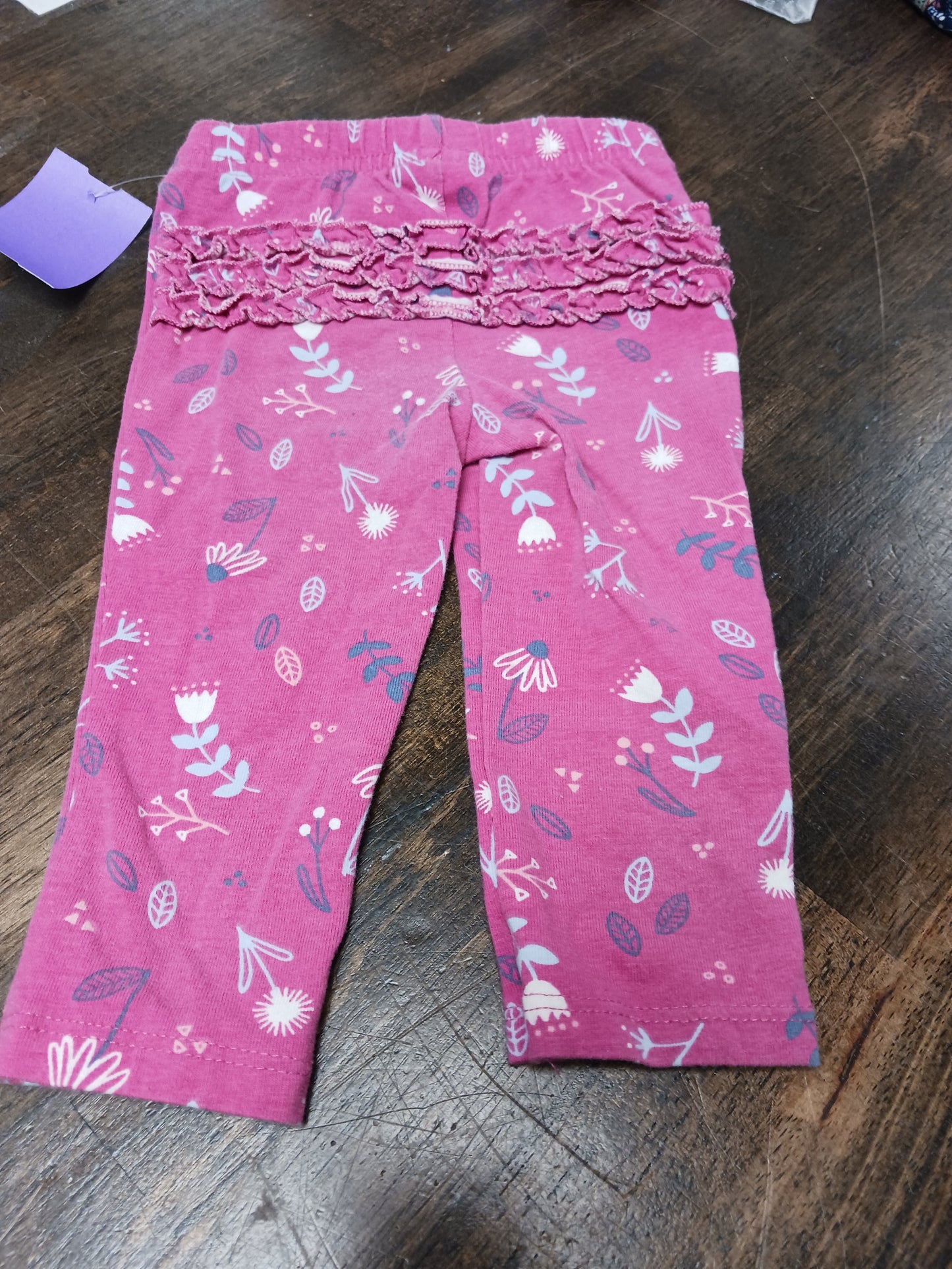 Pink Flower Jumping Bean Pants, 9M G