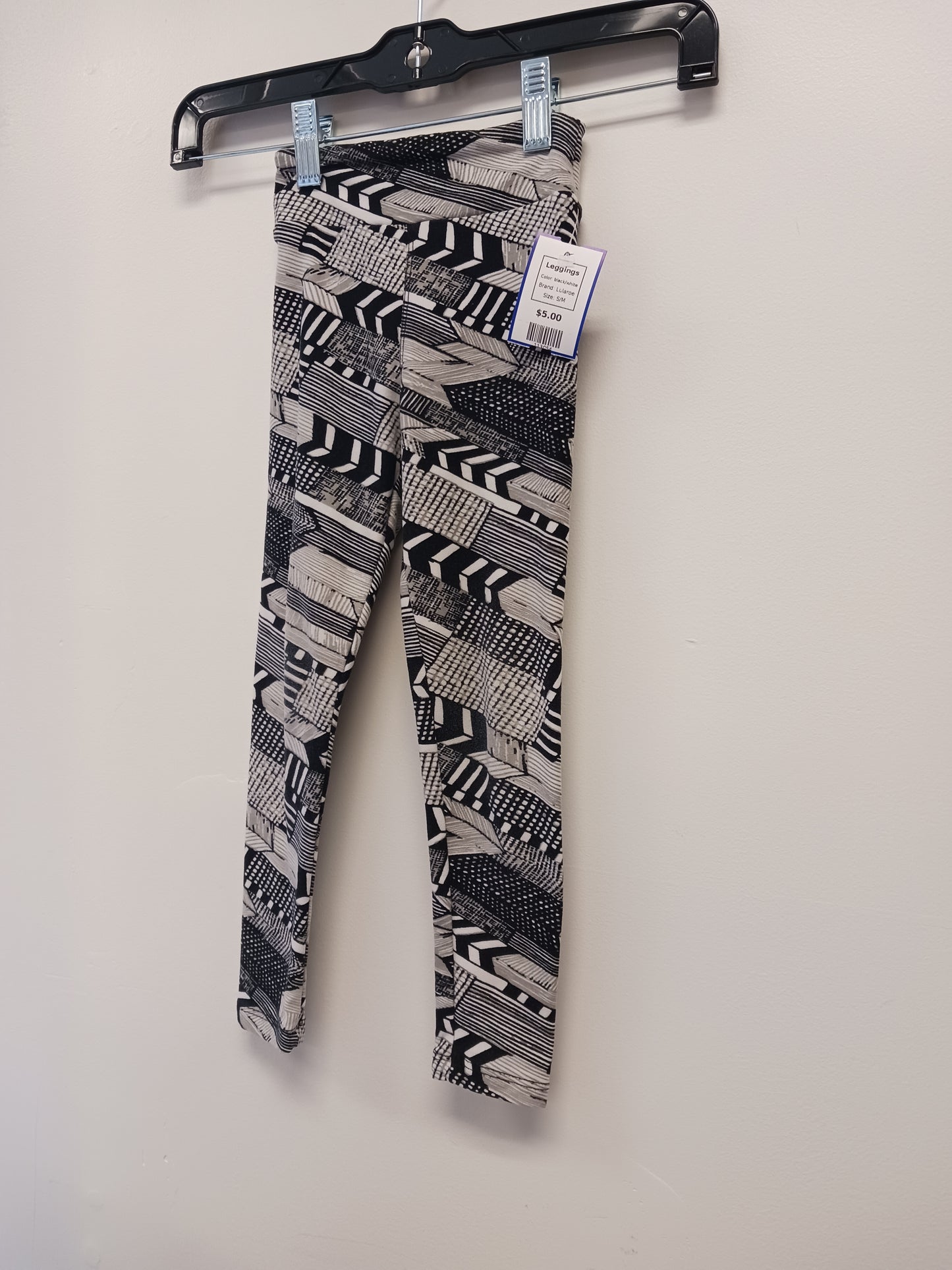 black/white Lularoe Leggings, S/M