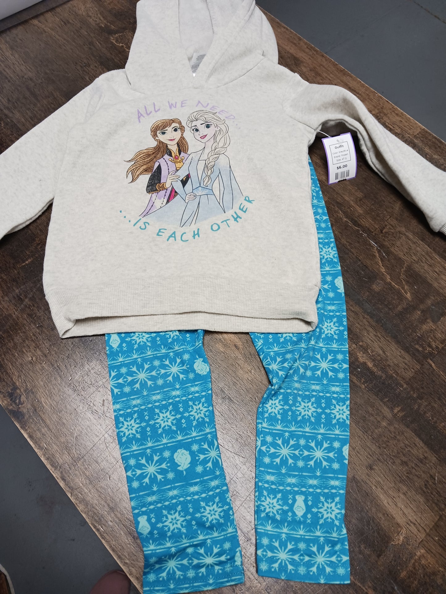 Grey/Blue Frozen Outfit, 4T G