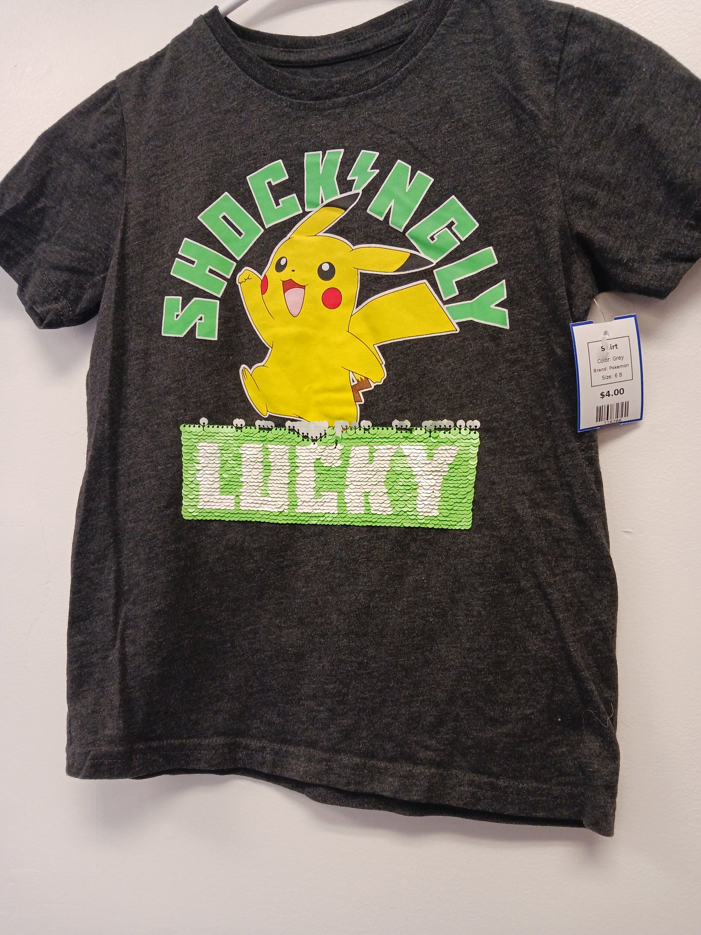 Grey Pokemon Shirt, 6 B