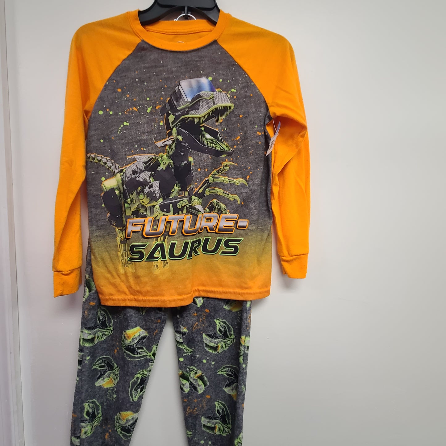 Grey/Orange/Green Dino Wonder Nation Pjs, 10 B