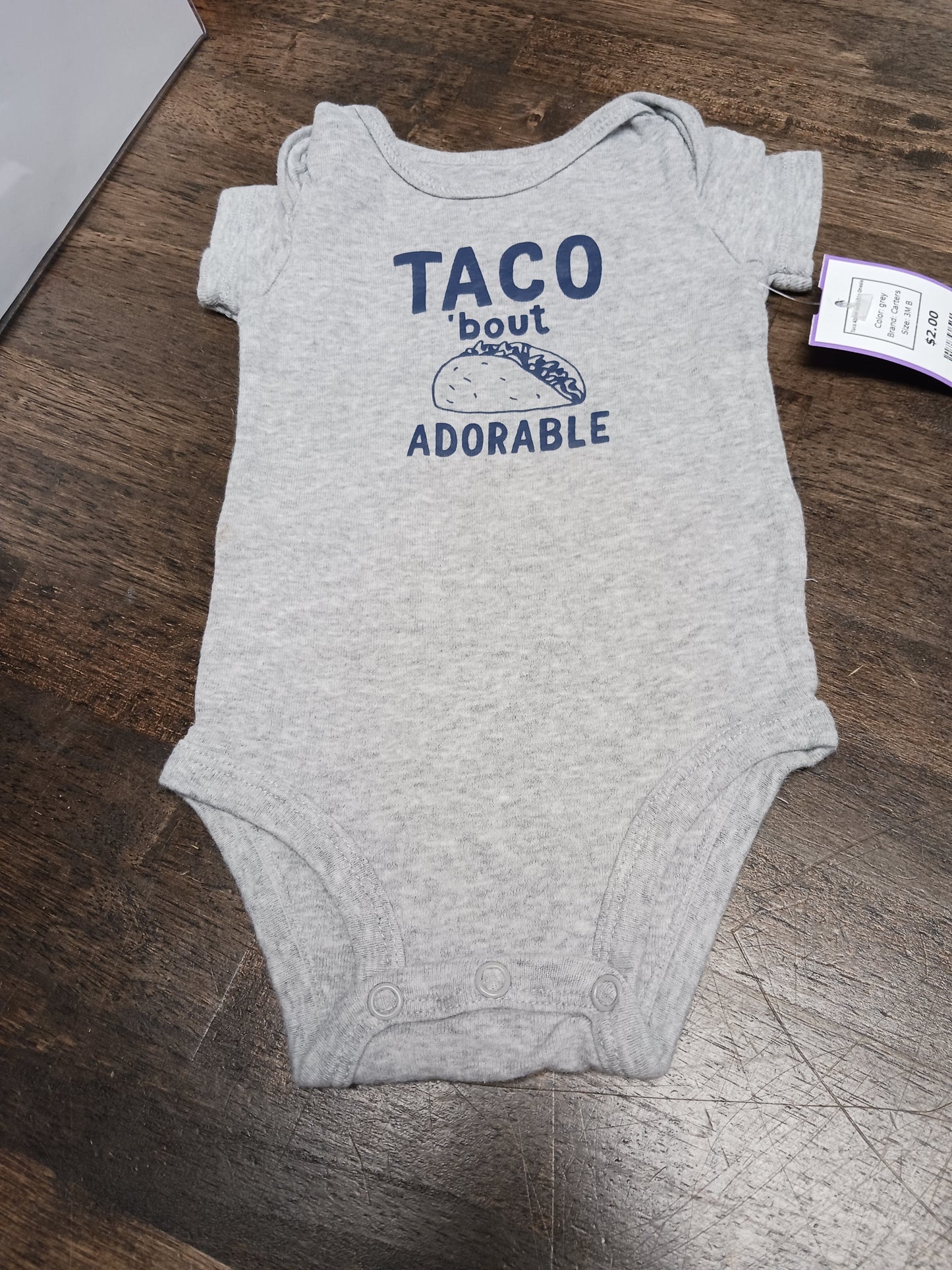 grey Carters Taco About Adorable Onesie, 3M B