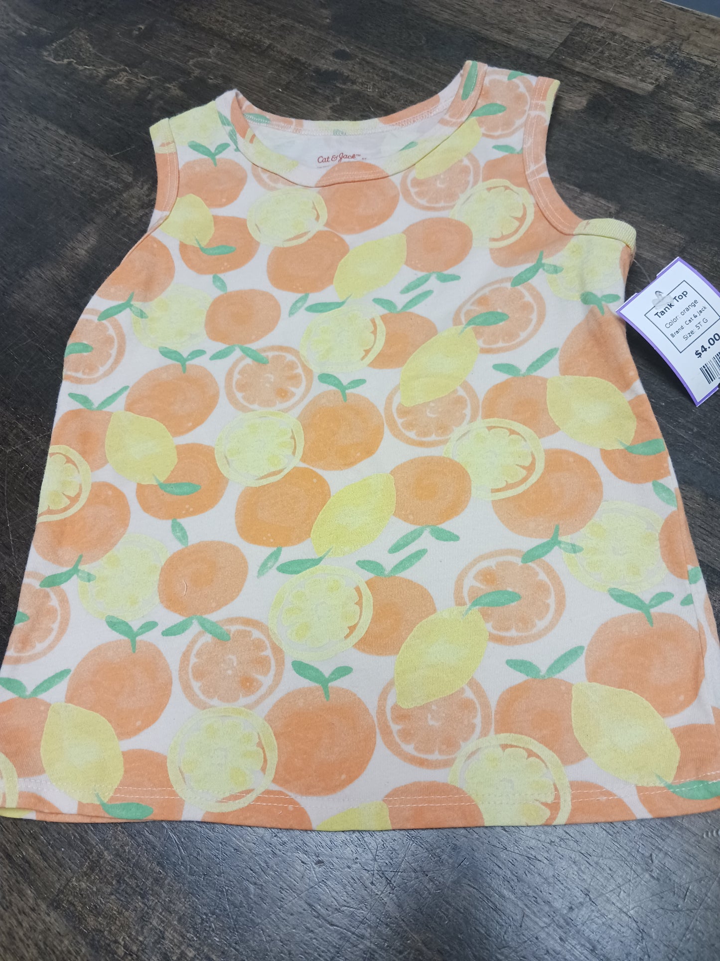 orange Cat & Jack Tank Top, 5T G