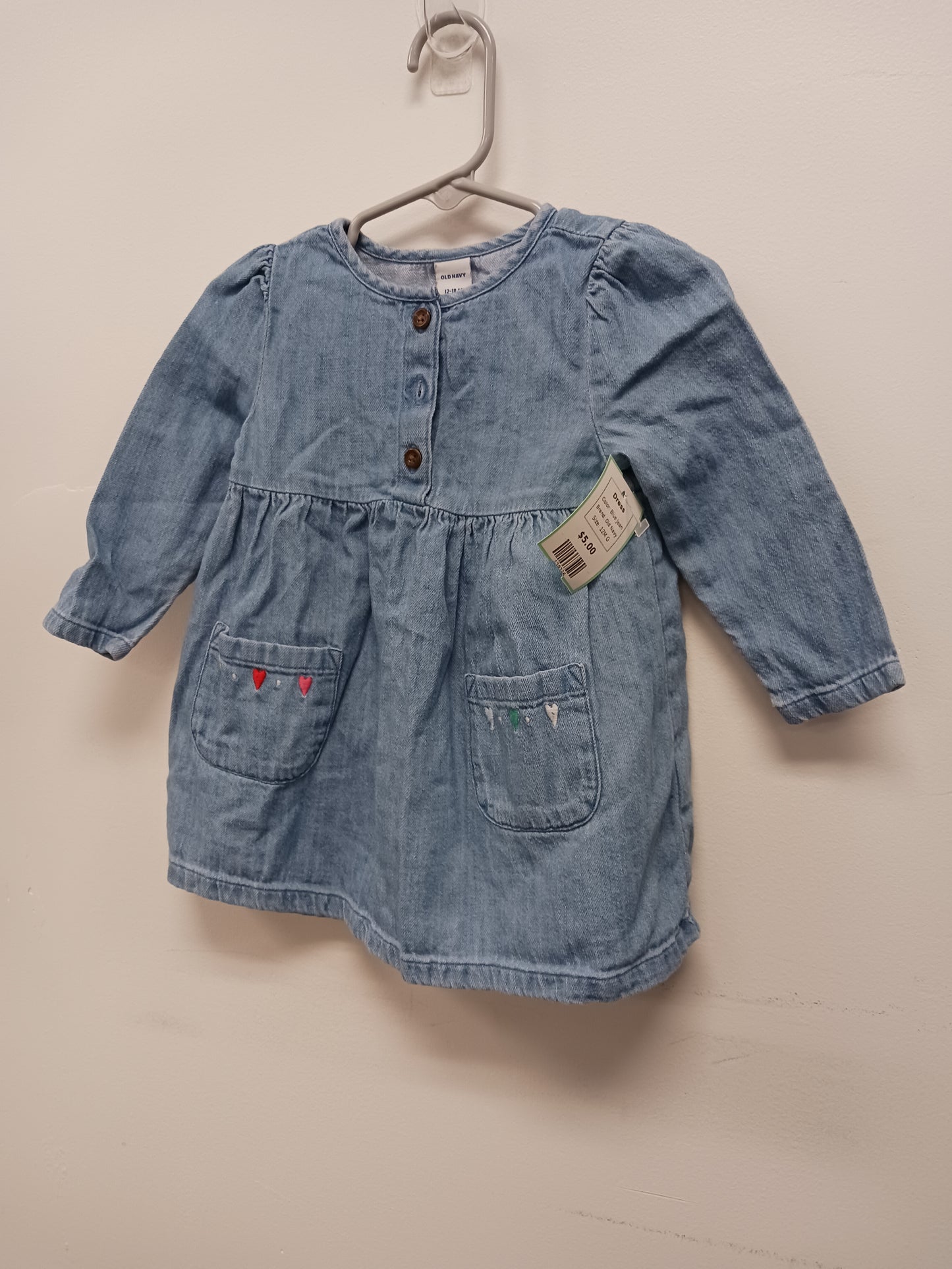 Blue Jean Old Navy Dress, 12M G