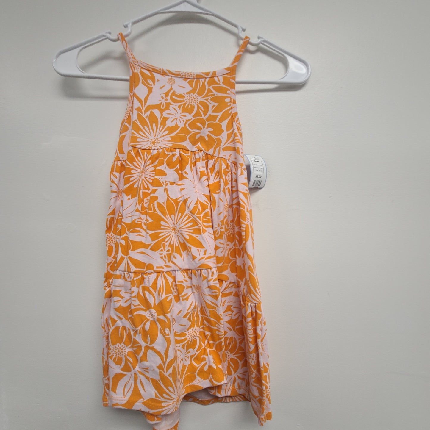 Orange/White Cat & Jack Dress, 5T G