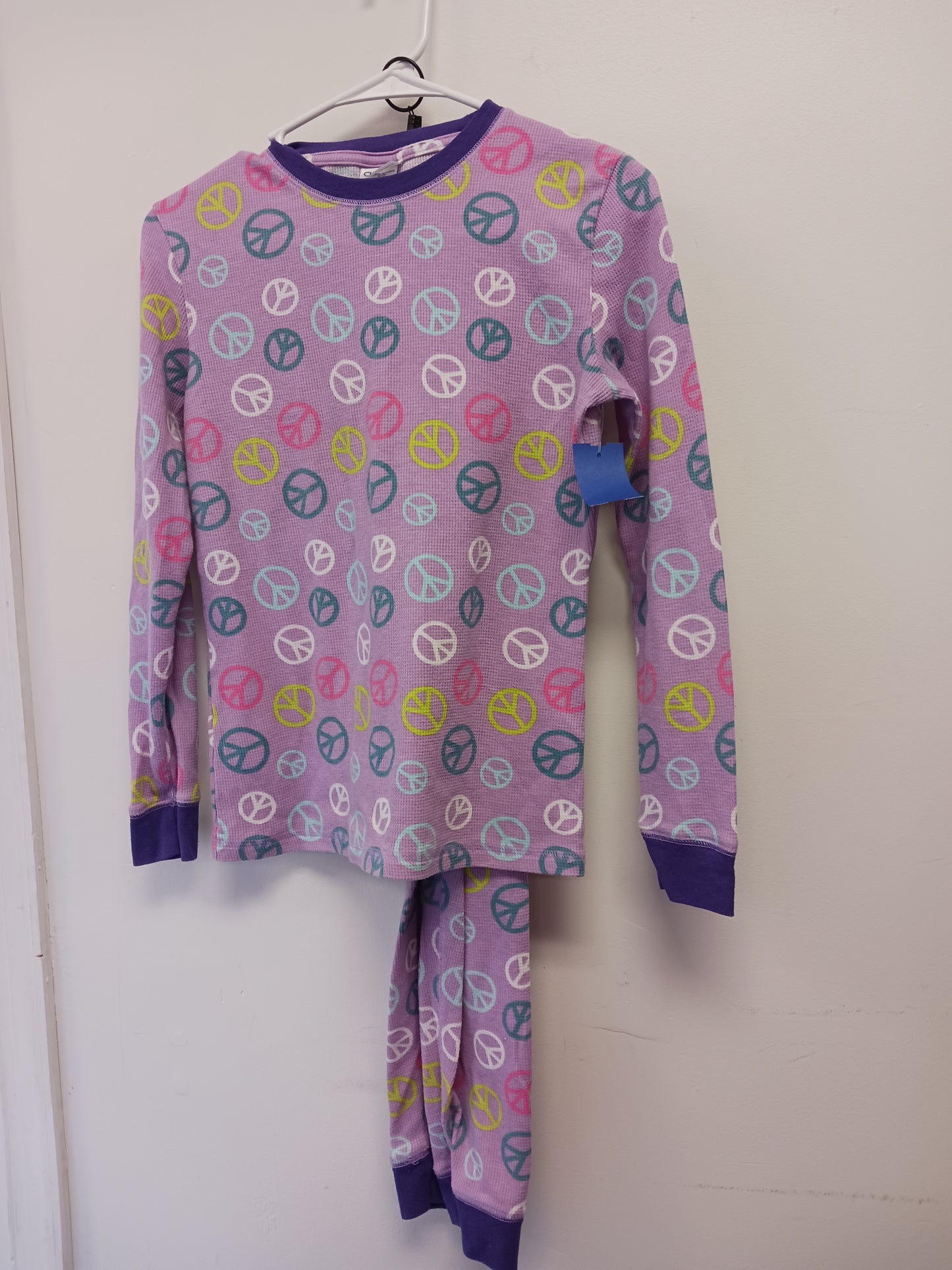 Purple Cherokee 2 Piece Peace sign PJS, 14 G