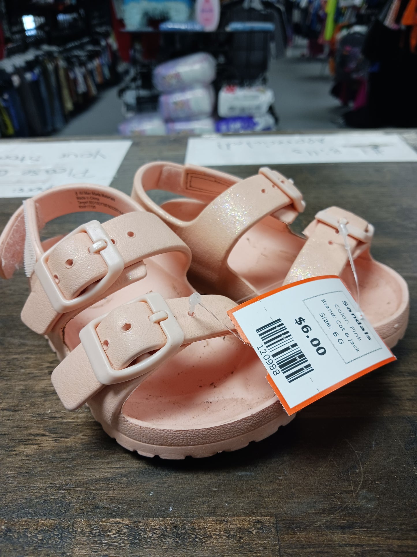 Pink Cat & Jack Sandals, 6 G