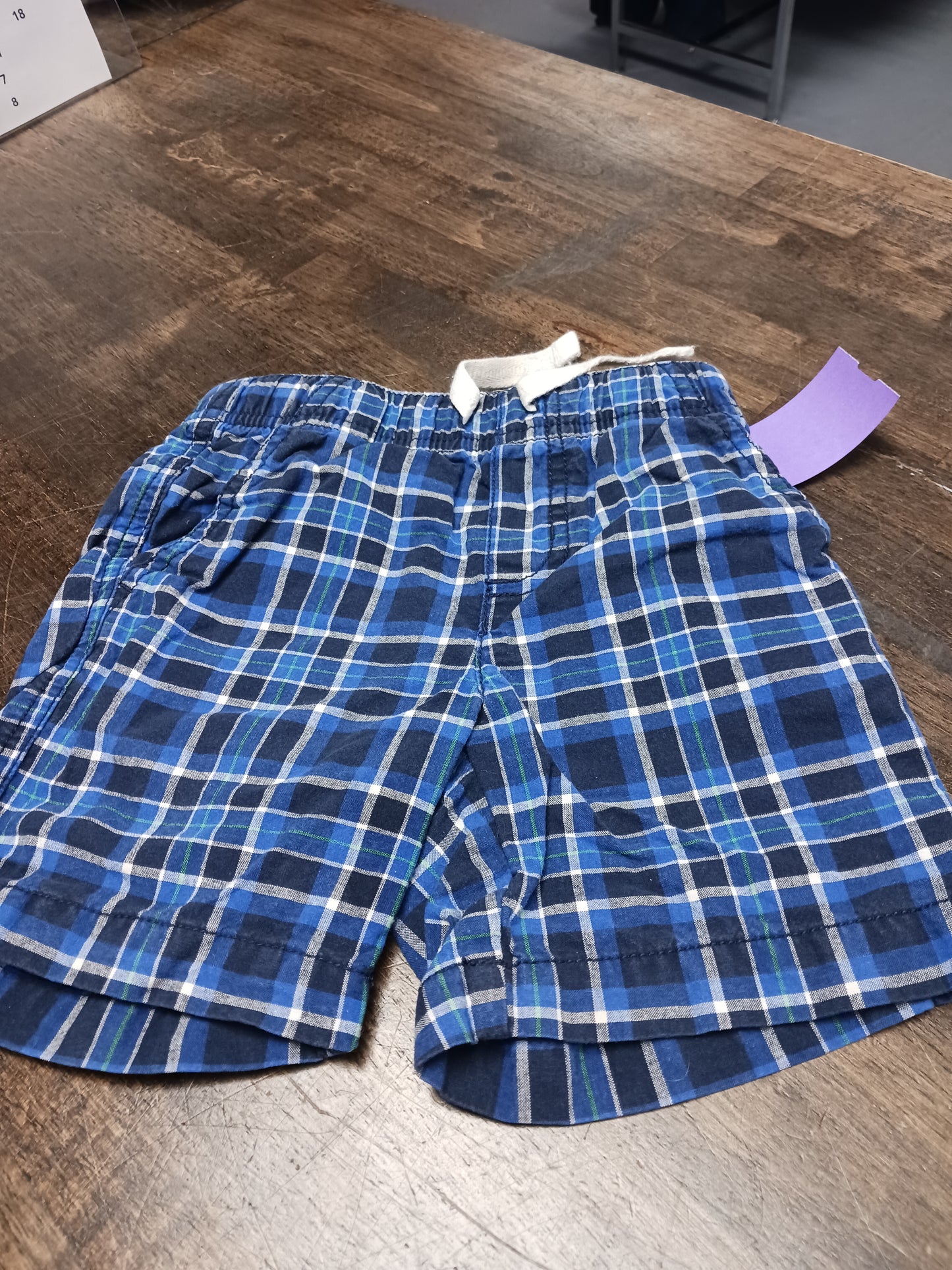 Blue Plaid Gymboree Shorts, 18M B