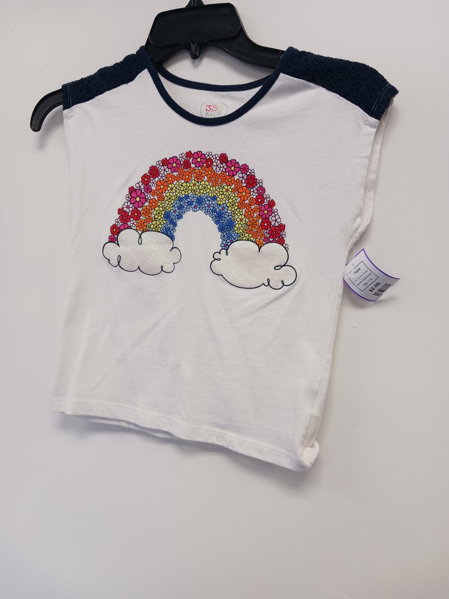 White/Navy Rainbow Garanimals Shirt, 7 G