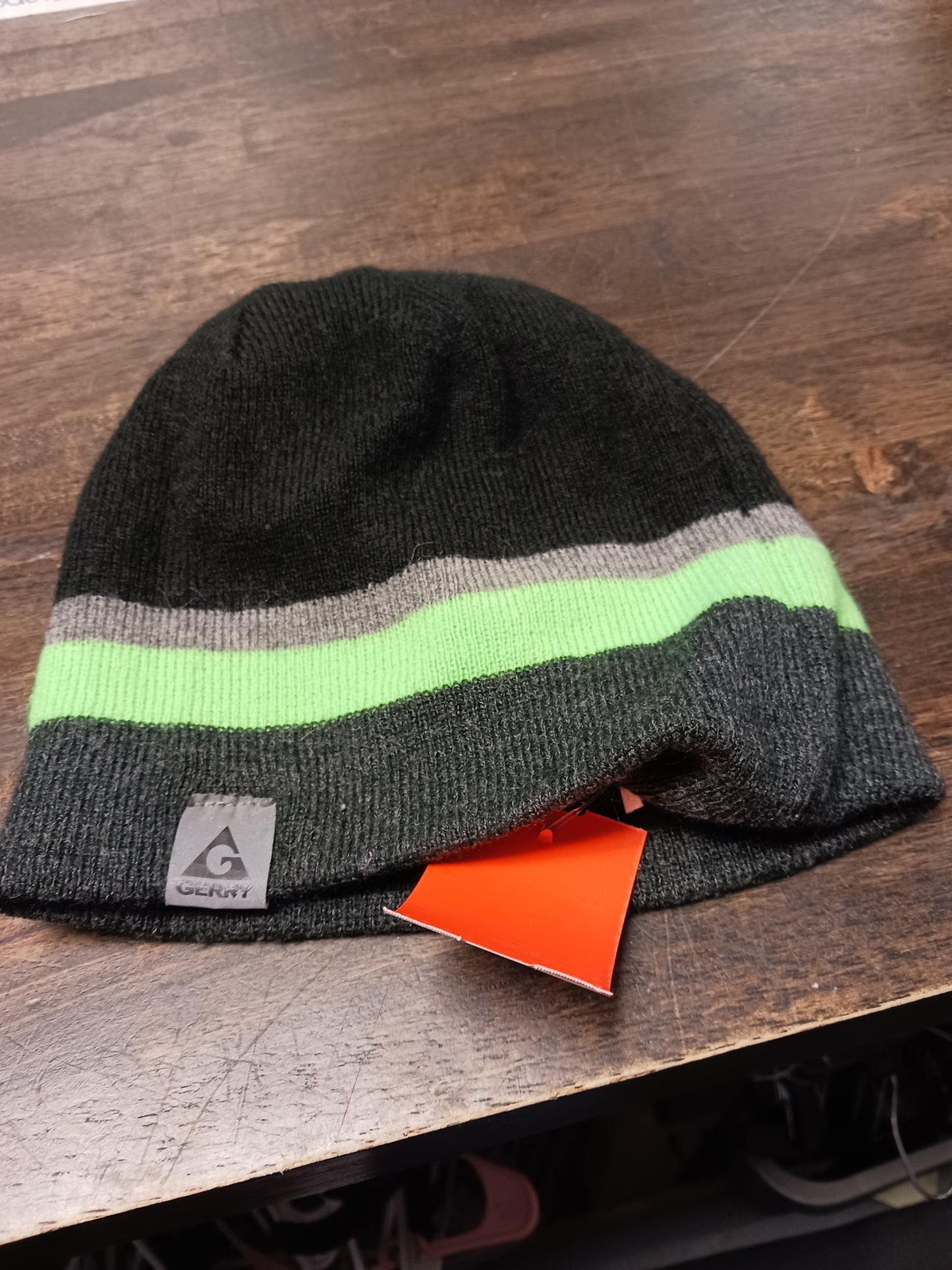 Black/Green/Grey Gerry Winter Hat, OS
